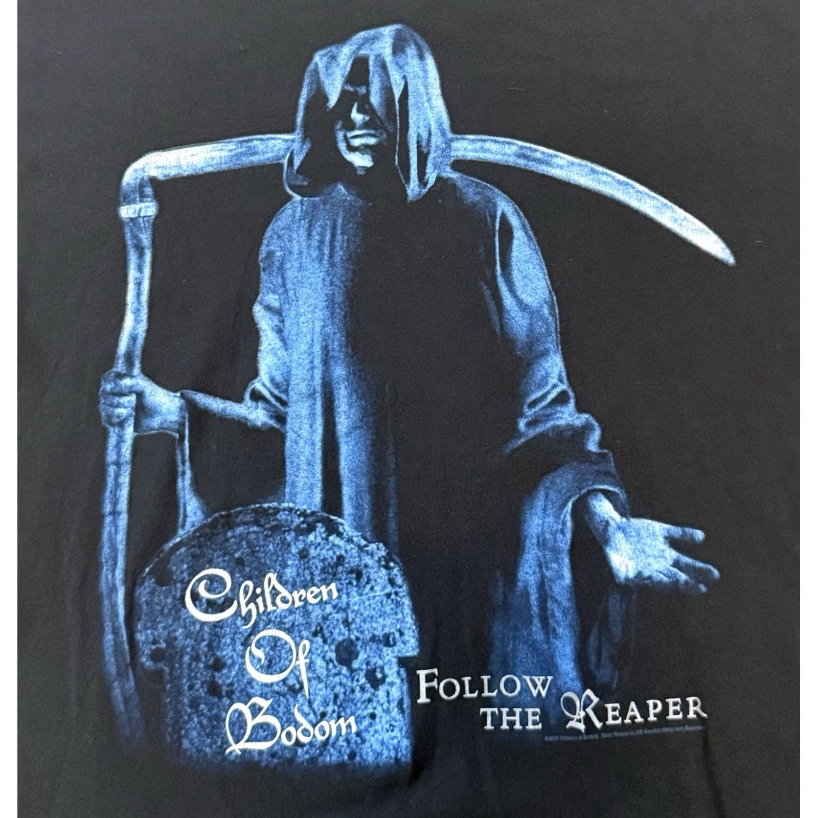 Anvil VINTAGE Children Of Bodom Follow The Reaper Shirt XL Death Metal Horror Shirt (Anvil) Mens XL Black Blood Graphic Print 2000s 90s Rock Band T-Shirt Size US XL / EU 56 / 4 - 3 Thumbnail