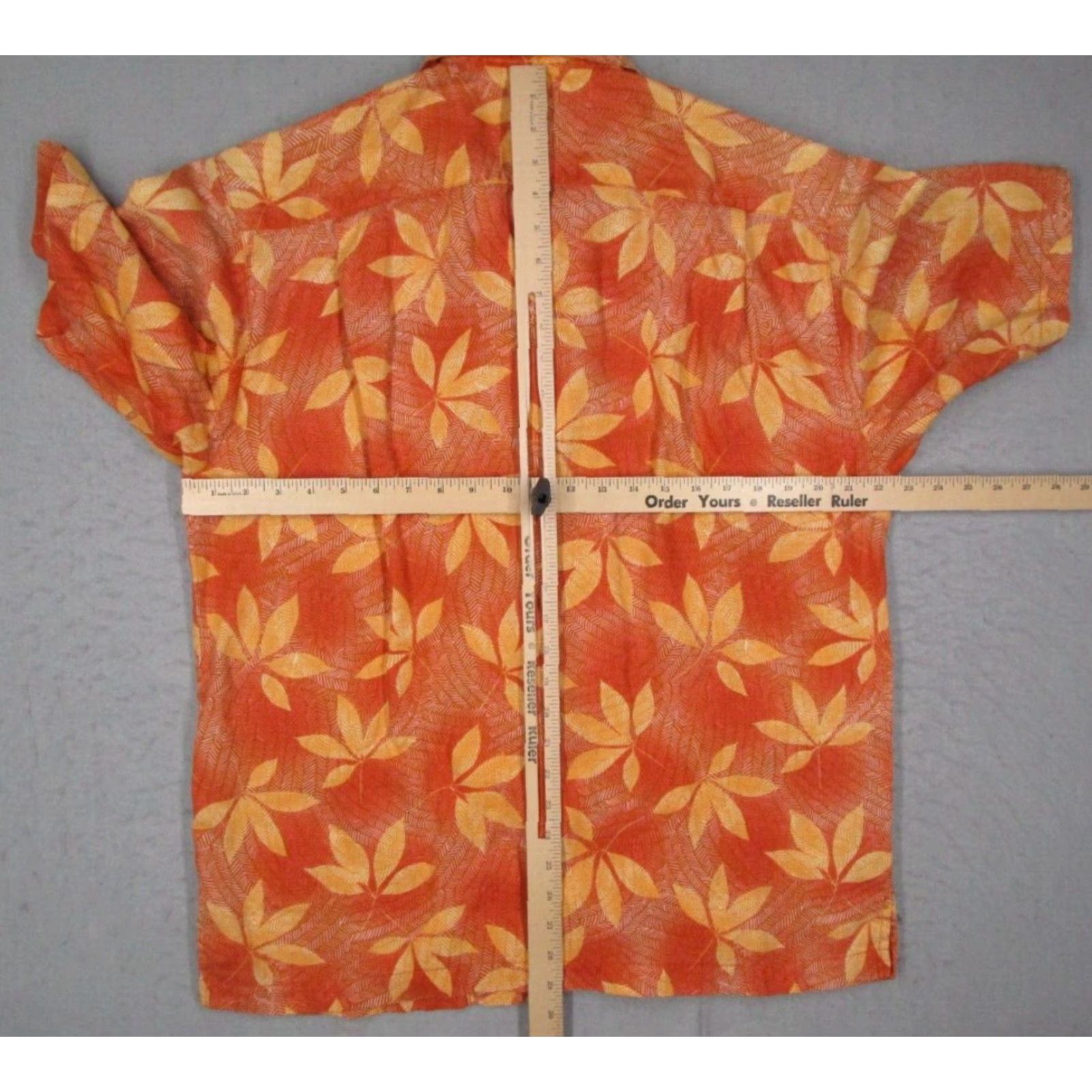 Tommy Bahama VINTAGE Tommy Bahama Mens Small Orange Linen Short Sleeve Hawaiian Floral Button Up Shirt Size US S / EU 44-46 / 1 - 4 Thumbnail