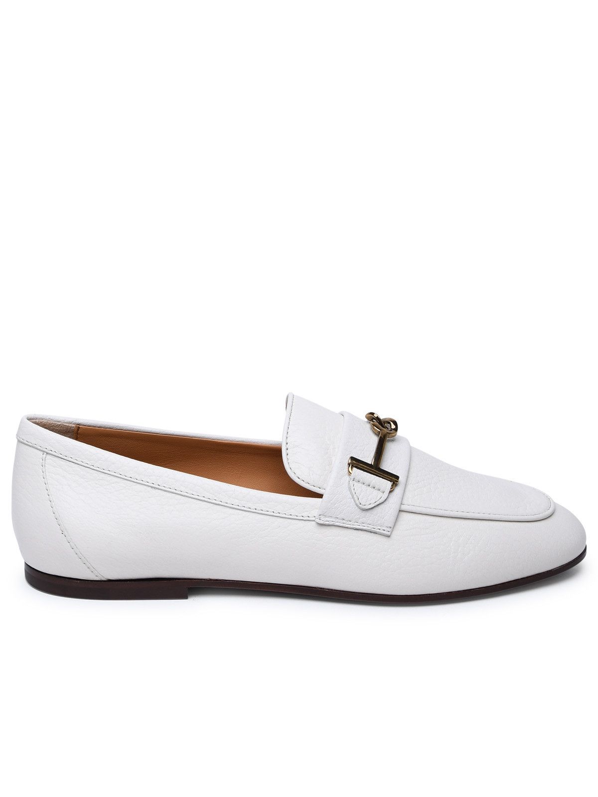 image of Tods Tod's White Leather Loafers, Women's (Size 9)