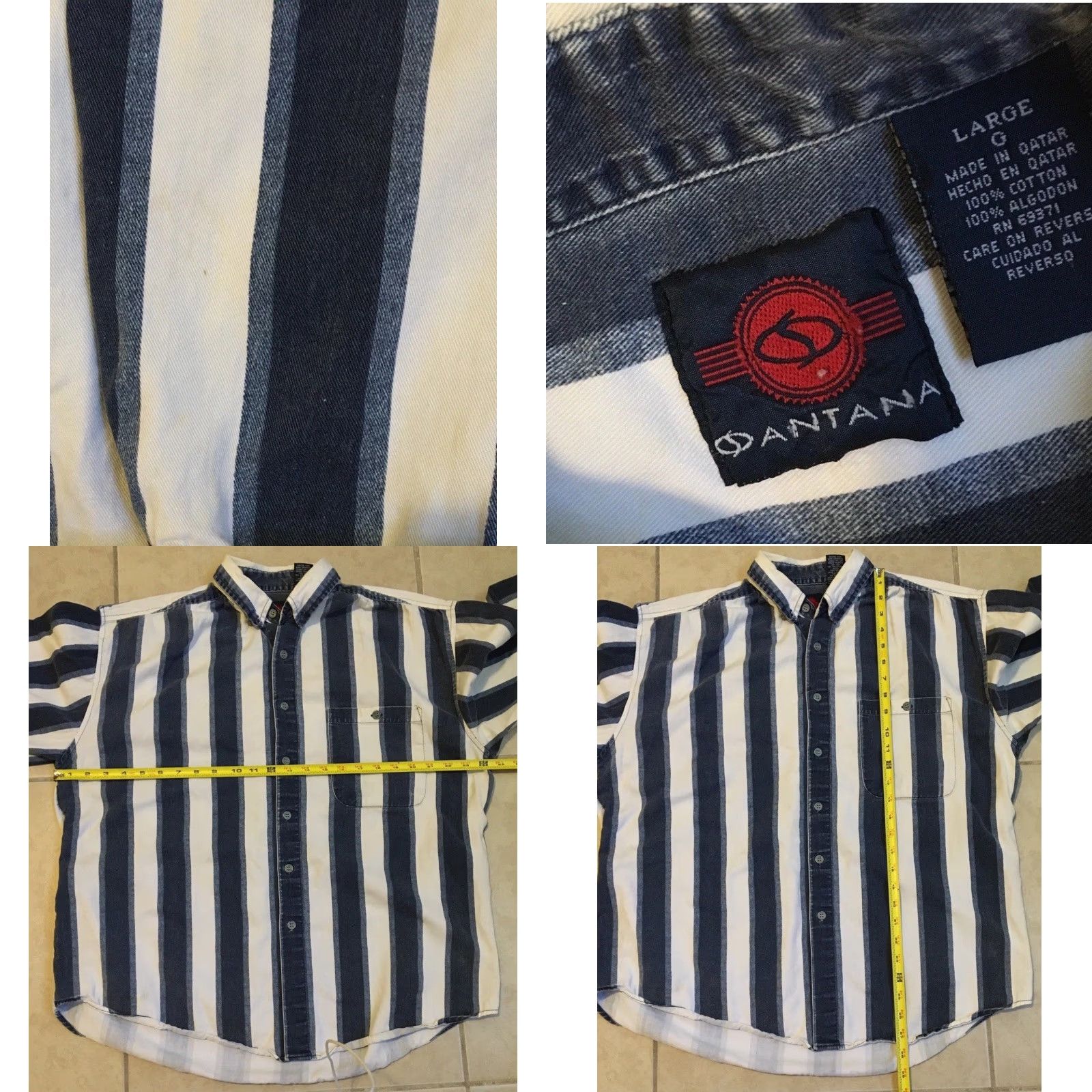 Gotcha VINTAGE 90s Striped Faded Button-Up Shirt L Blue 70s 80s Grunge Surf Skate Beach Vaporwave All Over Print Mens Size US L / EU 52-54 / 3 - 9 Thumbnail