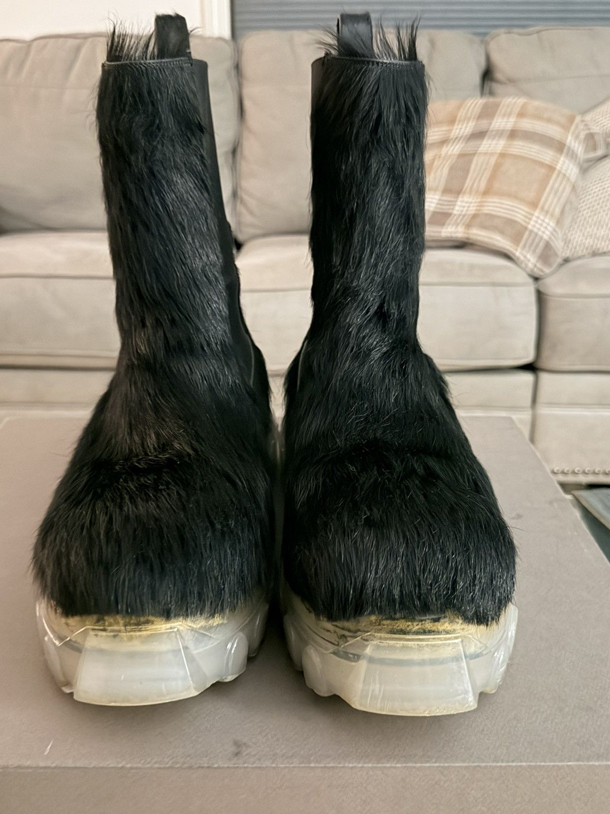 Rick Owens Rick Owen Bozo Boot “Black Pony” Size US 12 / EU 45 - 12 Thumbnail