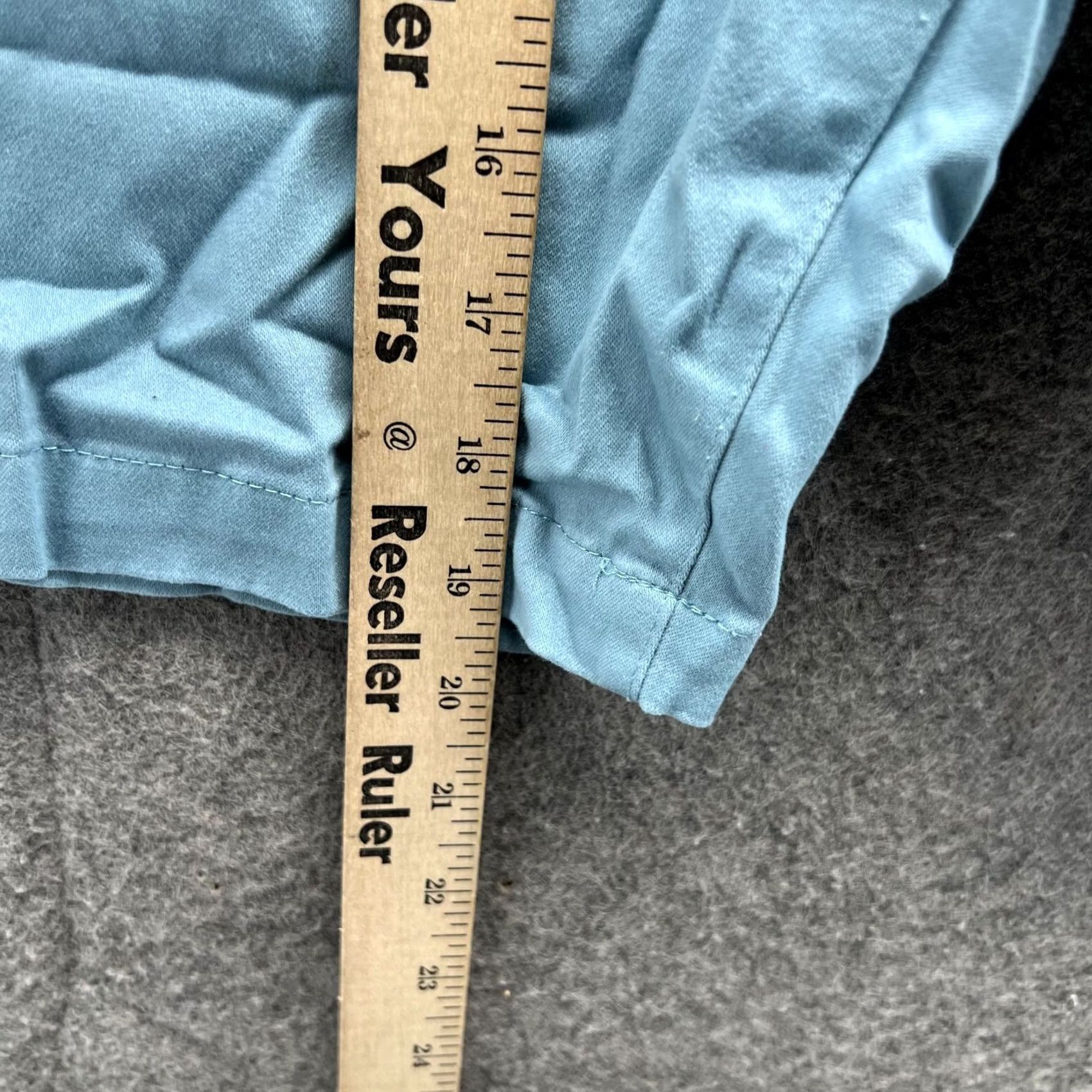 Nat Nast Nat Nast Shorts Mens 32 Light Blue Chino Flat Front Canvas Straight Fit Cotton Pants Casual Fall Summer Size US 32 / EU 48 - 6 Thumbnail