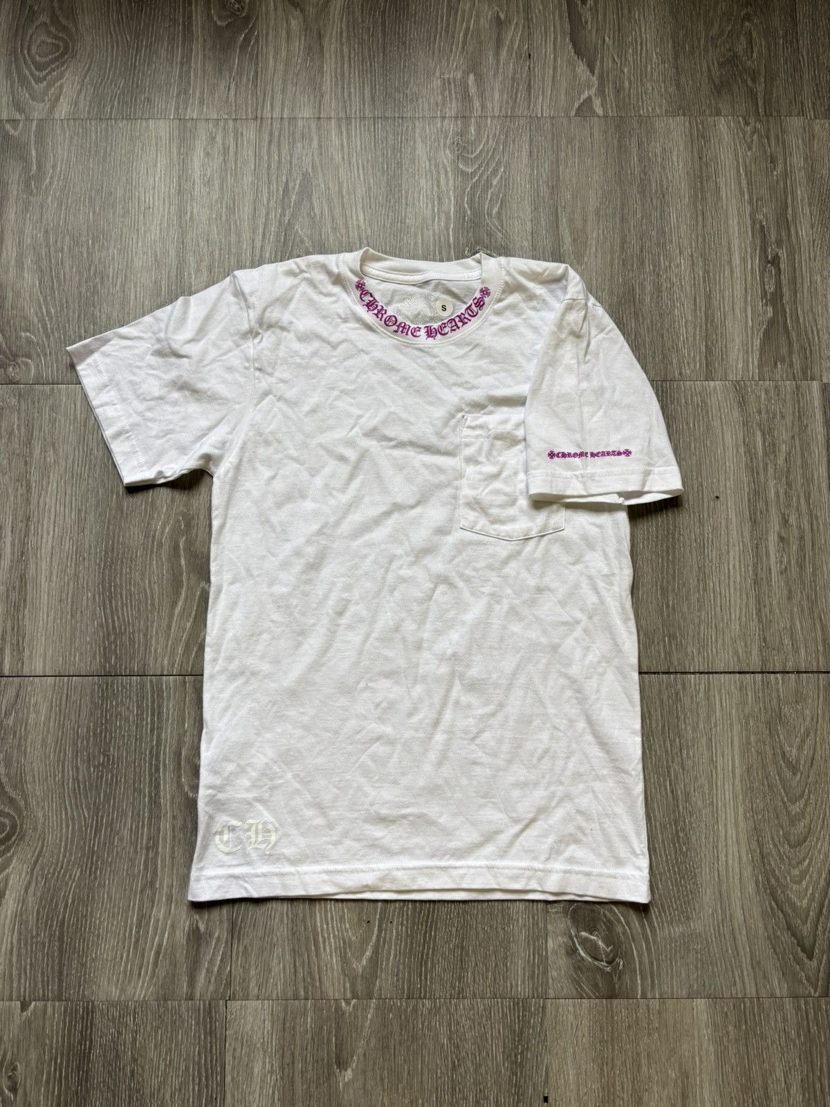 Chrome Hearts Chrome Hearts Purple Neck Logo Tee Size US S / EU 44-46 / 1 - 2 Thumbnail