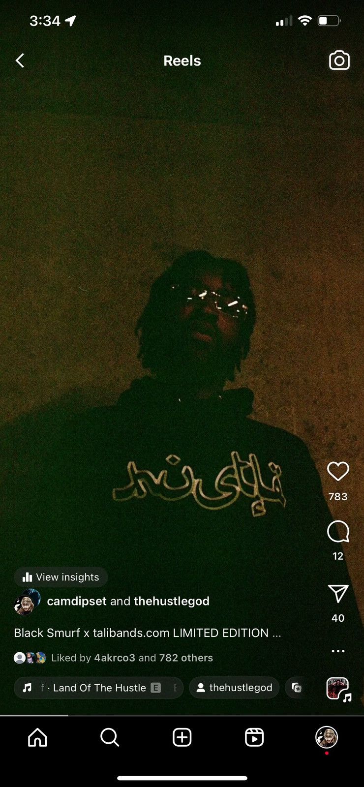 Fuck The Population × G59 Records Black Smurf x talibands Arabic Hustle logo hoodie limited ed Size US M / EU 48-50 / 2 - 4 Thumbnail