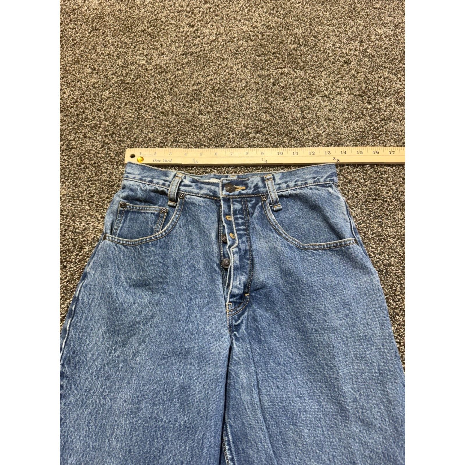 Vintage VINTAGE Paris Jeans Women's 7 Blue Denim High Rise Mom Button Womens Jeans 5-Pocket Design Cotton Denim Button Size 28" / US 6 / IT 42 - 6 Thumbnail