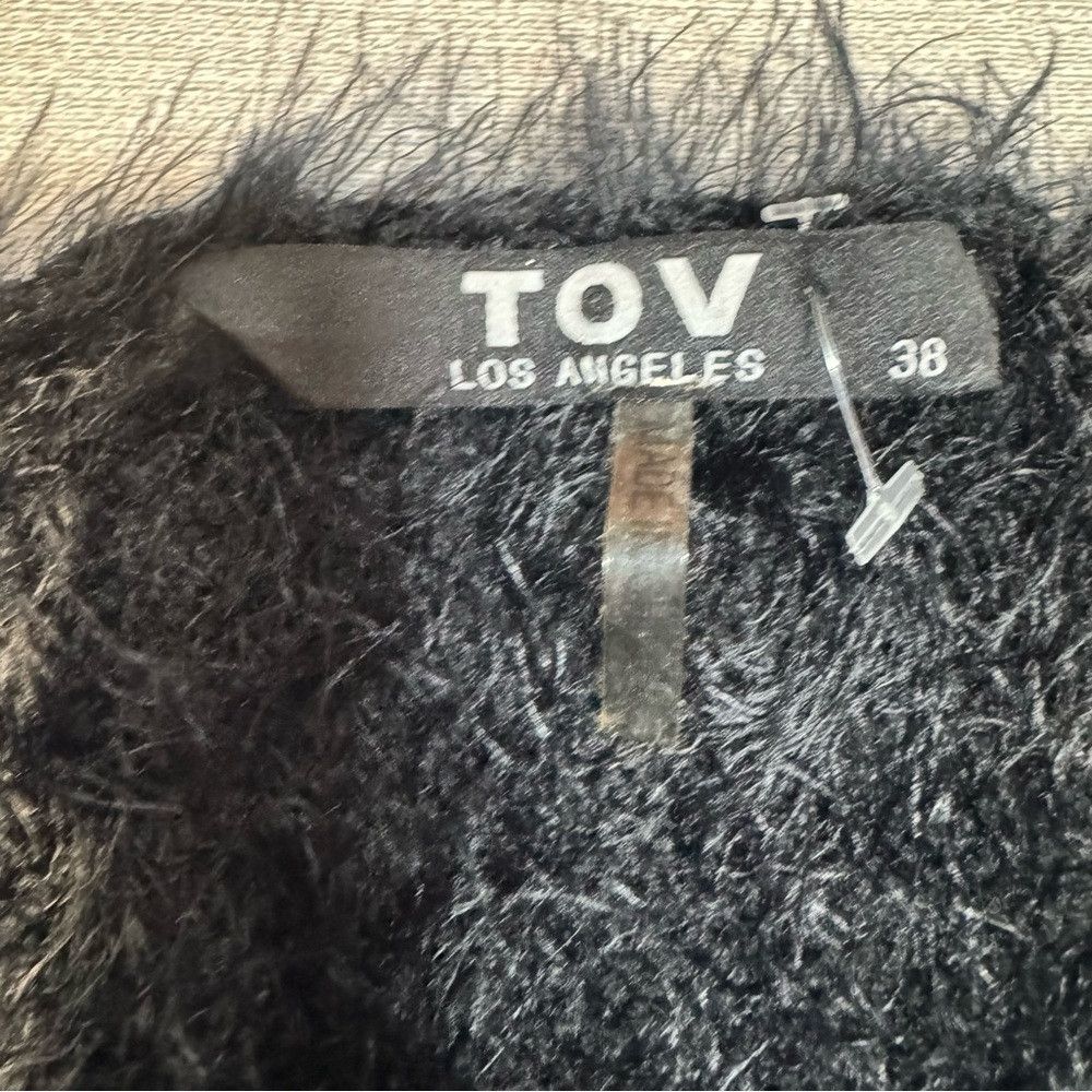 Other New TOV Los Angeles Black Fur Knit Mesh Details Sweater Siz Size S / US 4 / IT 40 - 7 Thumbnail