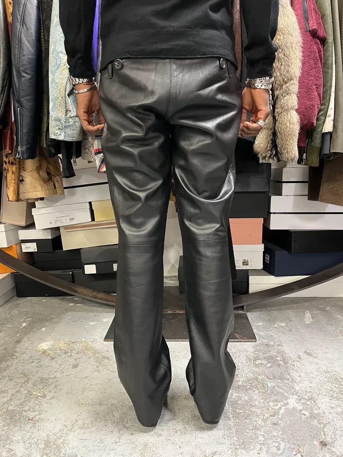 Prada 2000s Prada Black Leather Pants Size US 30 / EU 46 - 6 Thumbnail