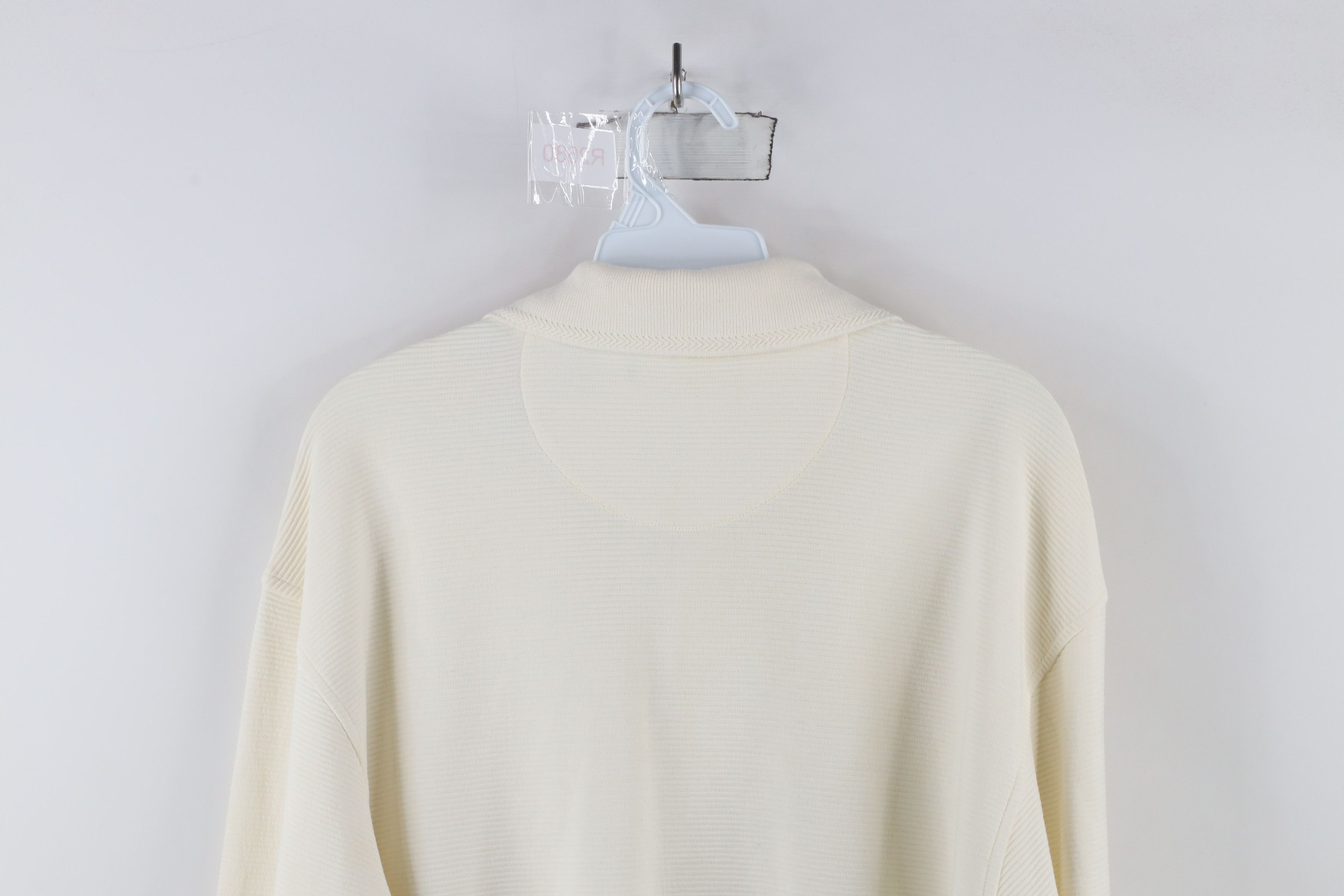 Vintage Vintage 90s Streetwear Long Sleeve Rugby Polo Shirt Cream Size US M / EU 48-50 / 2 - 10 Thumbnail
