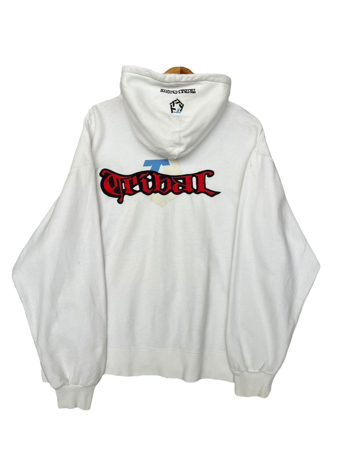 Tribal Streetwear Vintage Y2K Tribal Usa Graffity Spellout Baggy ZipUp Hoodie Size US L / EU 52-54 / 3 - 1 Thumbnail