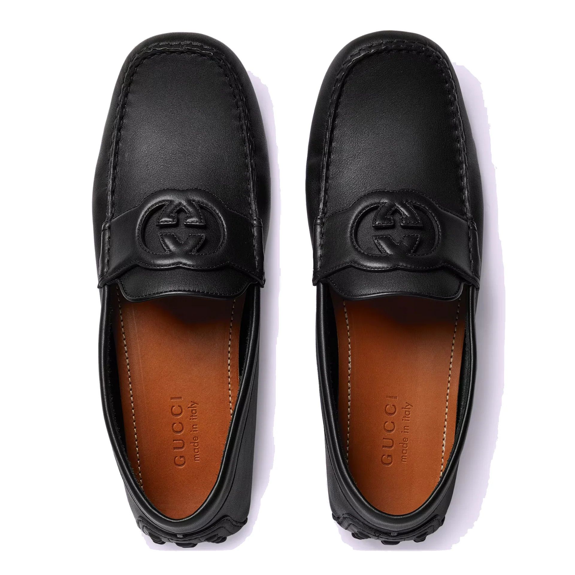Gucci o1s1wg111025 Interlocking G Driver Shoes in Black Size US 14 / EU 47 - 3 Thumbnail