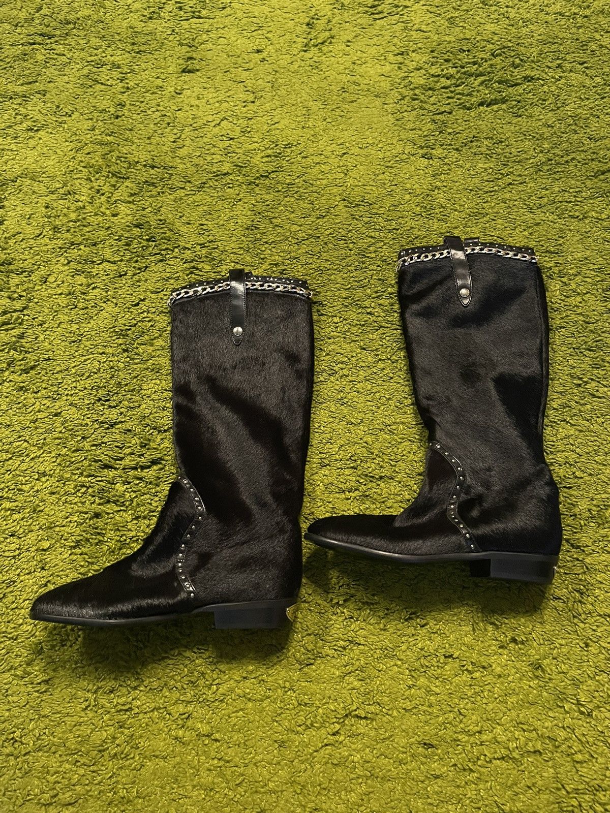Just Cavalli Just Cavalli western cowboy style real fur high boots vtg Size US 10 / IT 40 - 2 Thumbnail