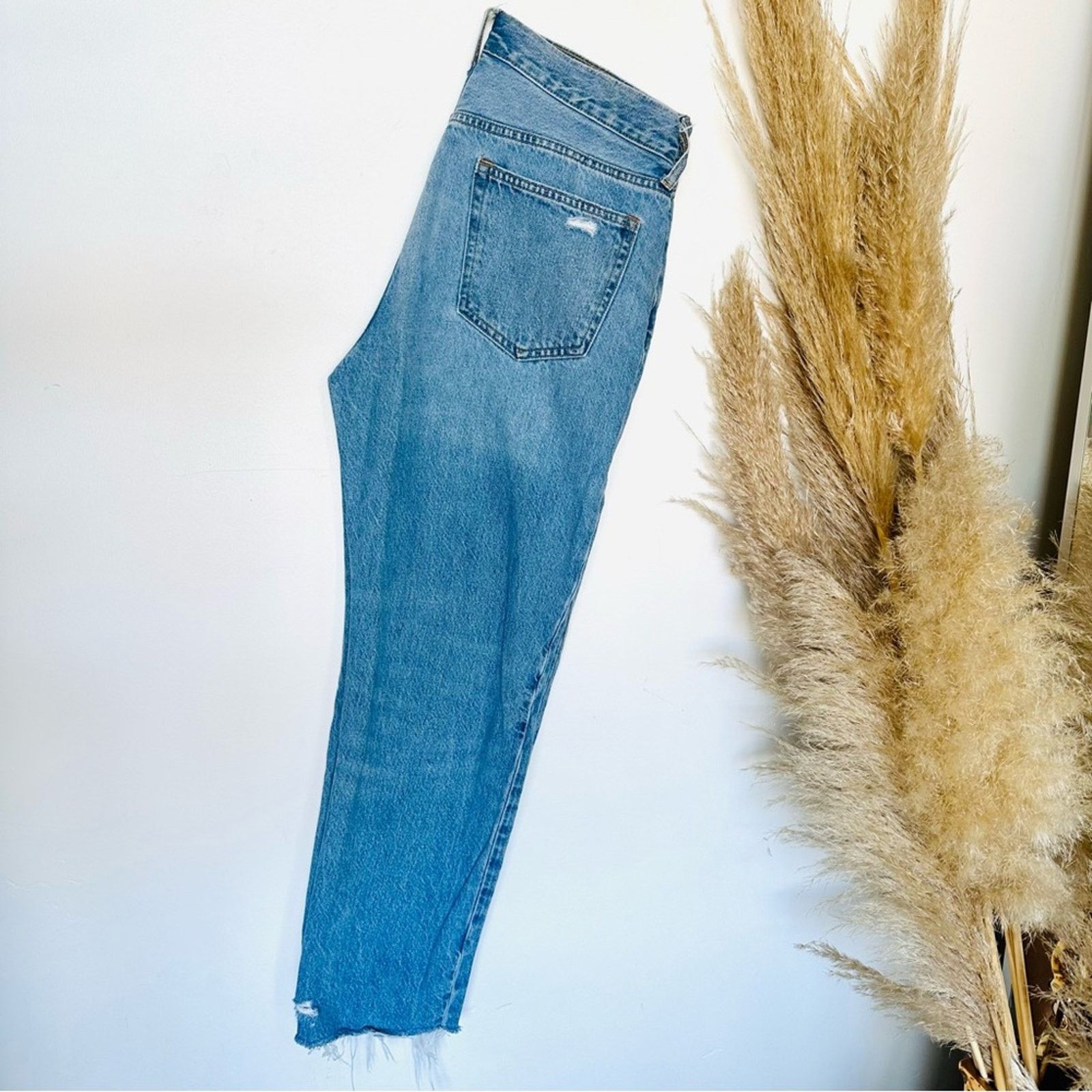 Gap GAP Boyfriend Distressed Straight Leg Blue Ankle Denim Jeans Size 28" / US 6 / IT 42 - 8 Thumbnail