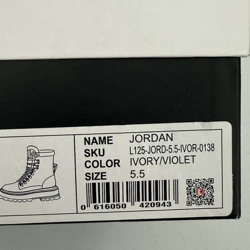 Larroude NEW Larroude Jordan Leather Lace Up Ivory Combat Boots Size US 5.5 / IT 35.5 - 12 Thumbnail