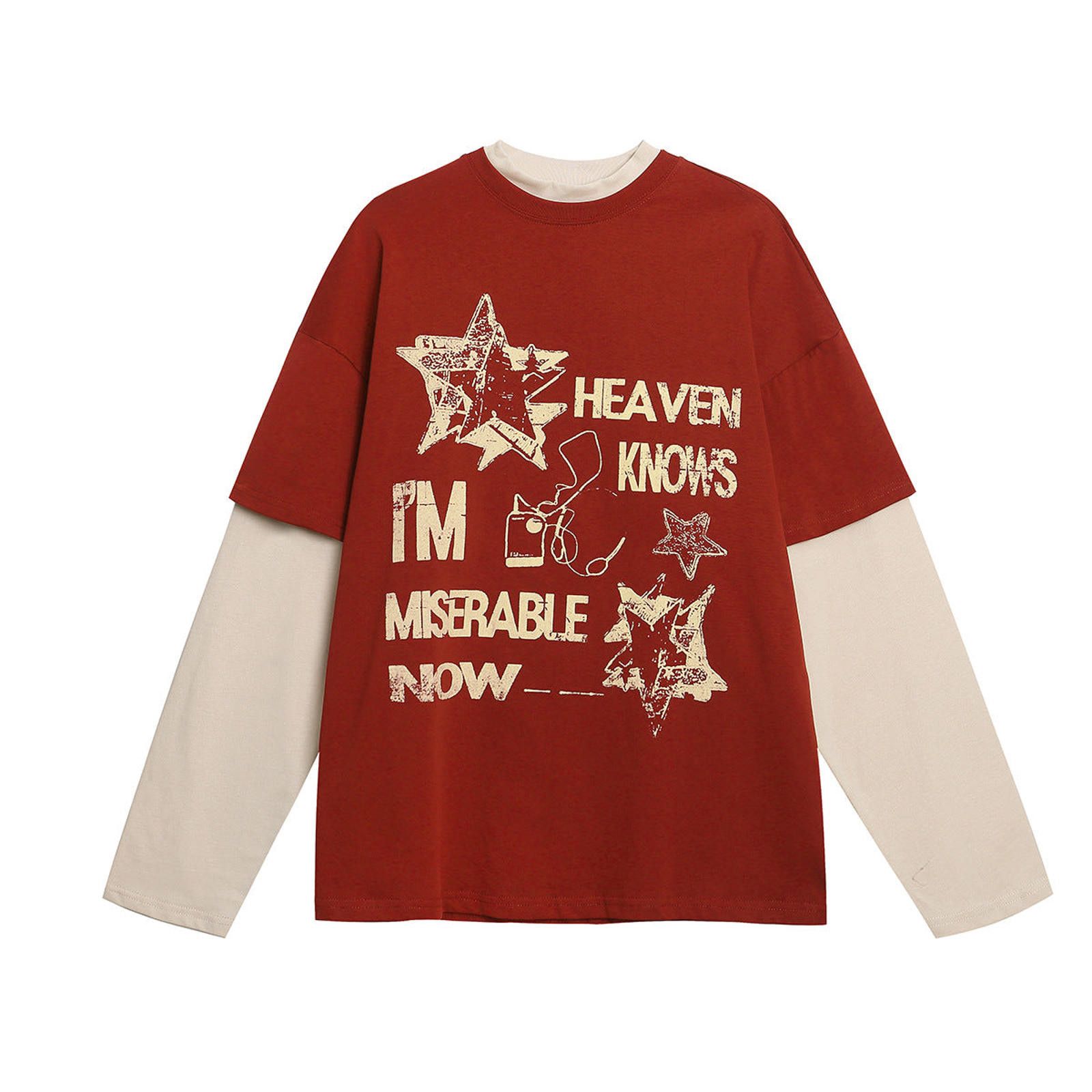 Other Layered Look Graphic Tee, Long Sleeve Shirt Size US M / EU 48-50 / 2 - 2 Thumbnail