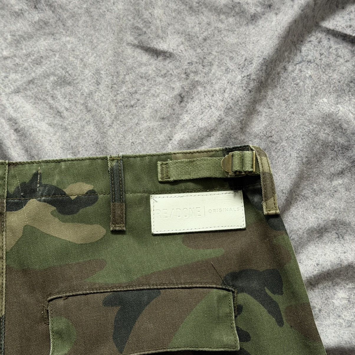 RE/DONE RE/DONE Green Camo Cargo Pants Straight Leg Pocket Pants 28 Size 33" - 5 Thumbnail
