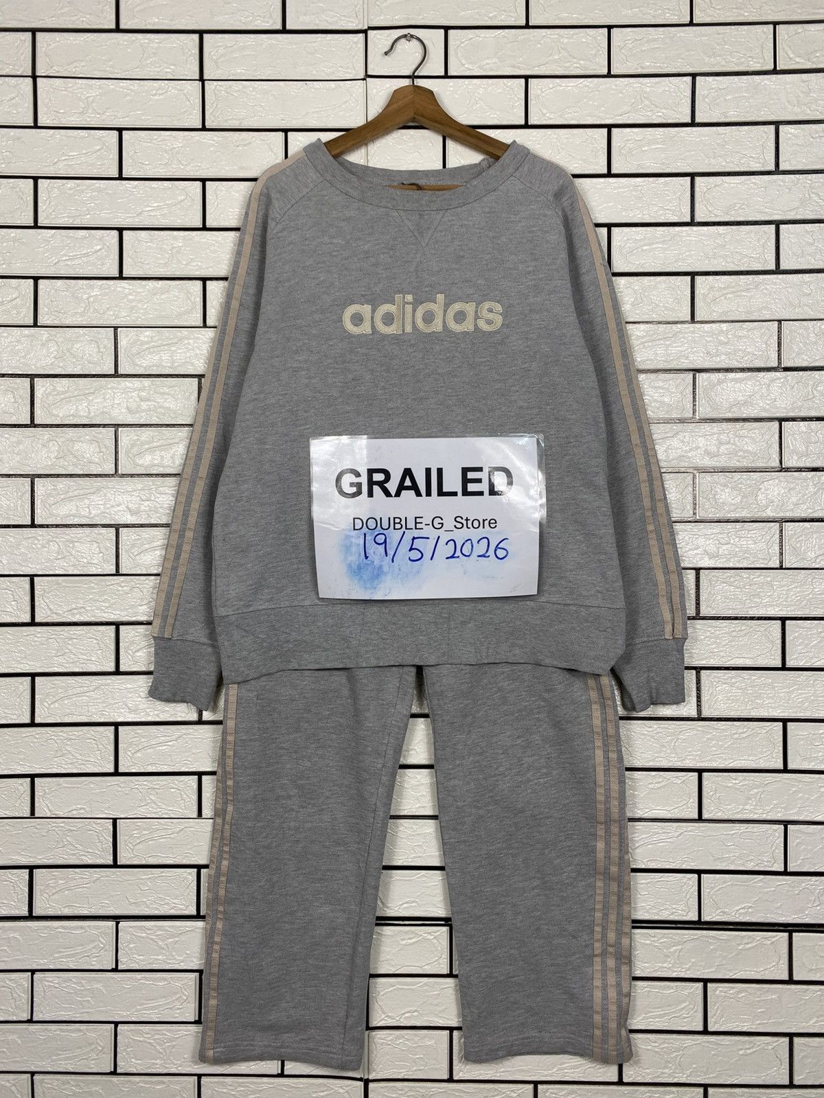 Adidas Full set sweathsirt and jogger pants adidas big logo Size US M / EU 48-50 / 2 - 1 Thumbnail
