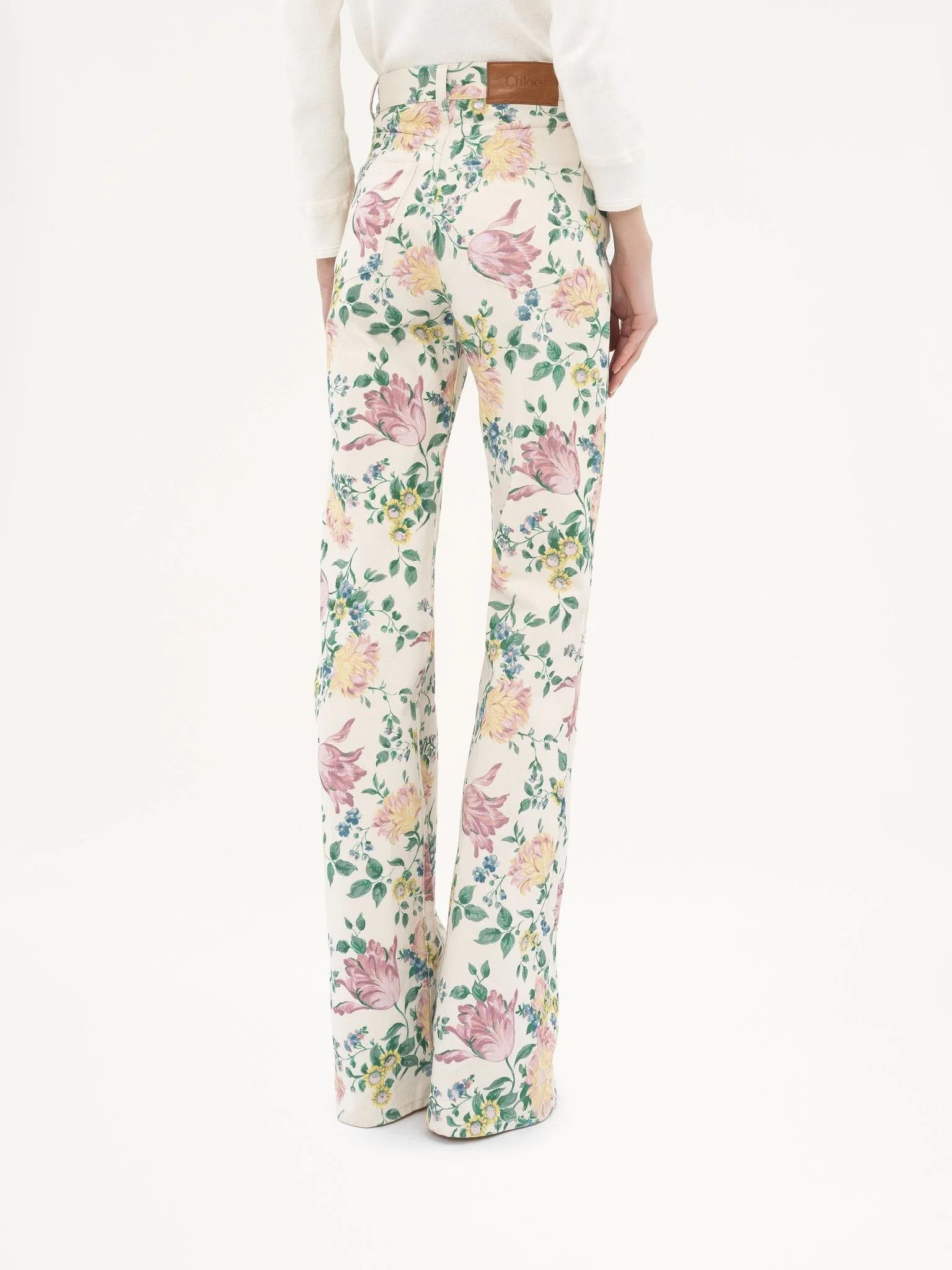 Chloe o1loc1c10326 High-Rise Flare Jeans in Grizzled Blue Size 25" / US 0 / IT 36 - 4 Thumbnail
