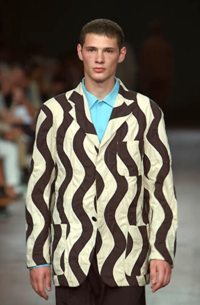 Issey Miyake Vintage SS02 Wavy Patch Oversized L/S Size US M / EU 48-50 / 2 - 4 Thumbnail
