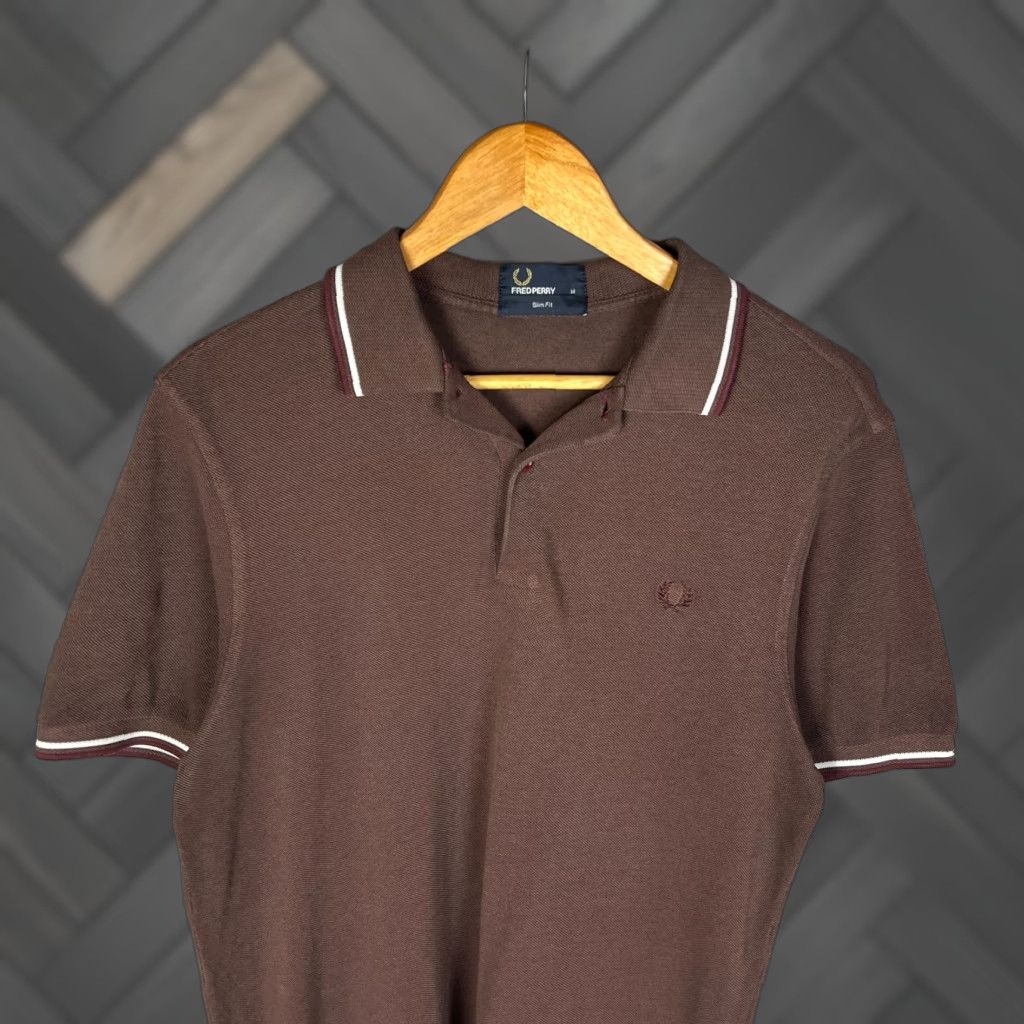 Fred Perry Fred Perry Polo Shirt Men Brown Cotton Short Sleeve M Size US M / EU 48-50 / 2 - 1 Thumbnail