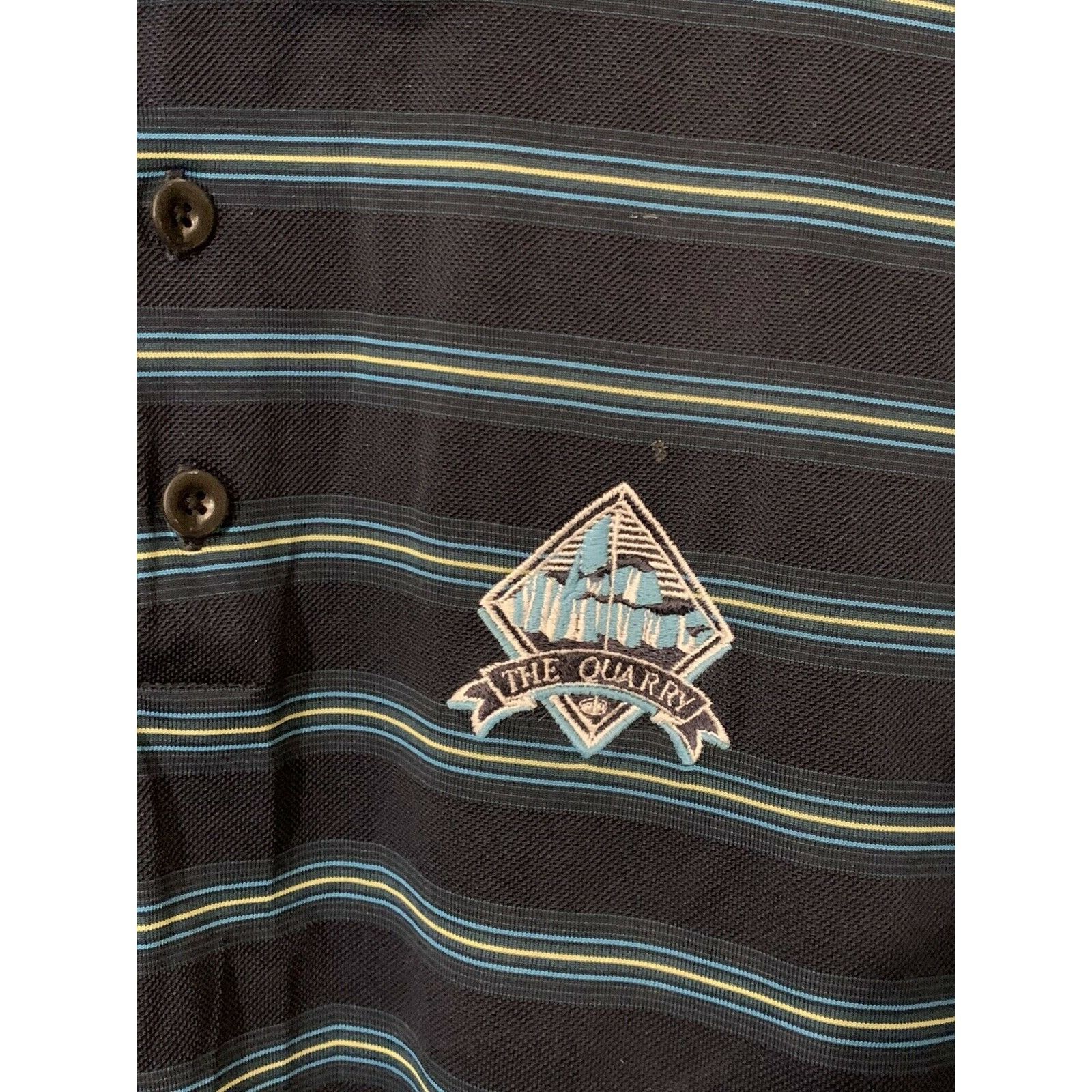 Nike Nike Golf Striped Polo Shirt The Quarry Men's Sz L Black Blu Size US L / EU 52-54 / 3 - 5 Thumbnail