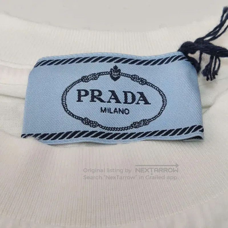 Prada Prada White Cotton Short Sleeve T-Shirt. Size S / US 4 / IT 40 - 6 Thumbnail