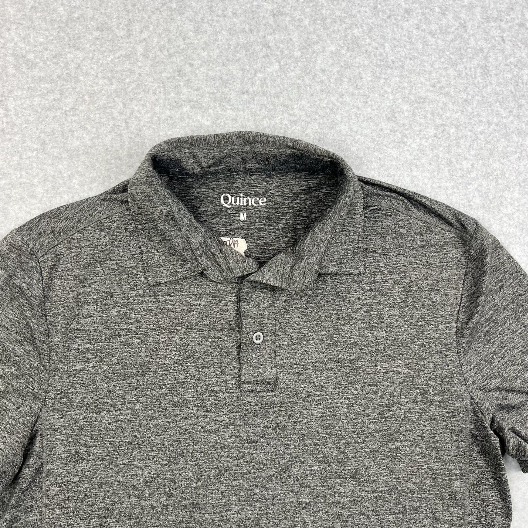 Quince Quince Polo Shirt Mens Medium Gray Performance Stretch Golf Casual Adult Shirt Size US M / EU 48-50 / 2 - 4 Thumbnail