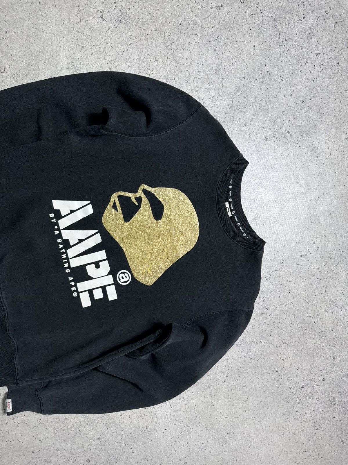 Aape Aape A Bathing Ape Bape Monkey Sweatshirt Black Big Logo Size US L / EU 52-54 / 3 - 4 Thumbnail