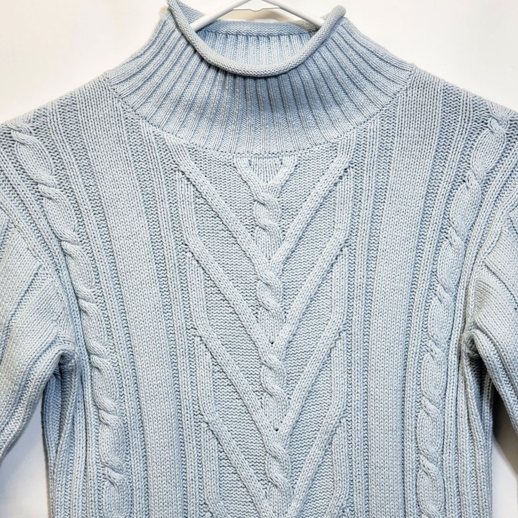 J.Crew J.CREW Pullover Shirt? No, Sweater. LIGHT BLUE Mock Neck XXS Womens Knit Cotton Casual Classic All Seasons Pullover Shirt? Size XXS / US 00 / IT 34 - 5 Thumbnail