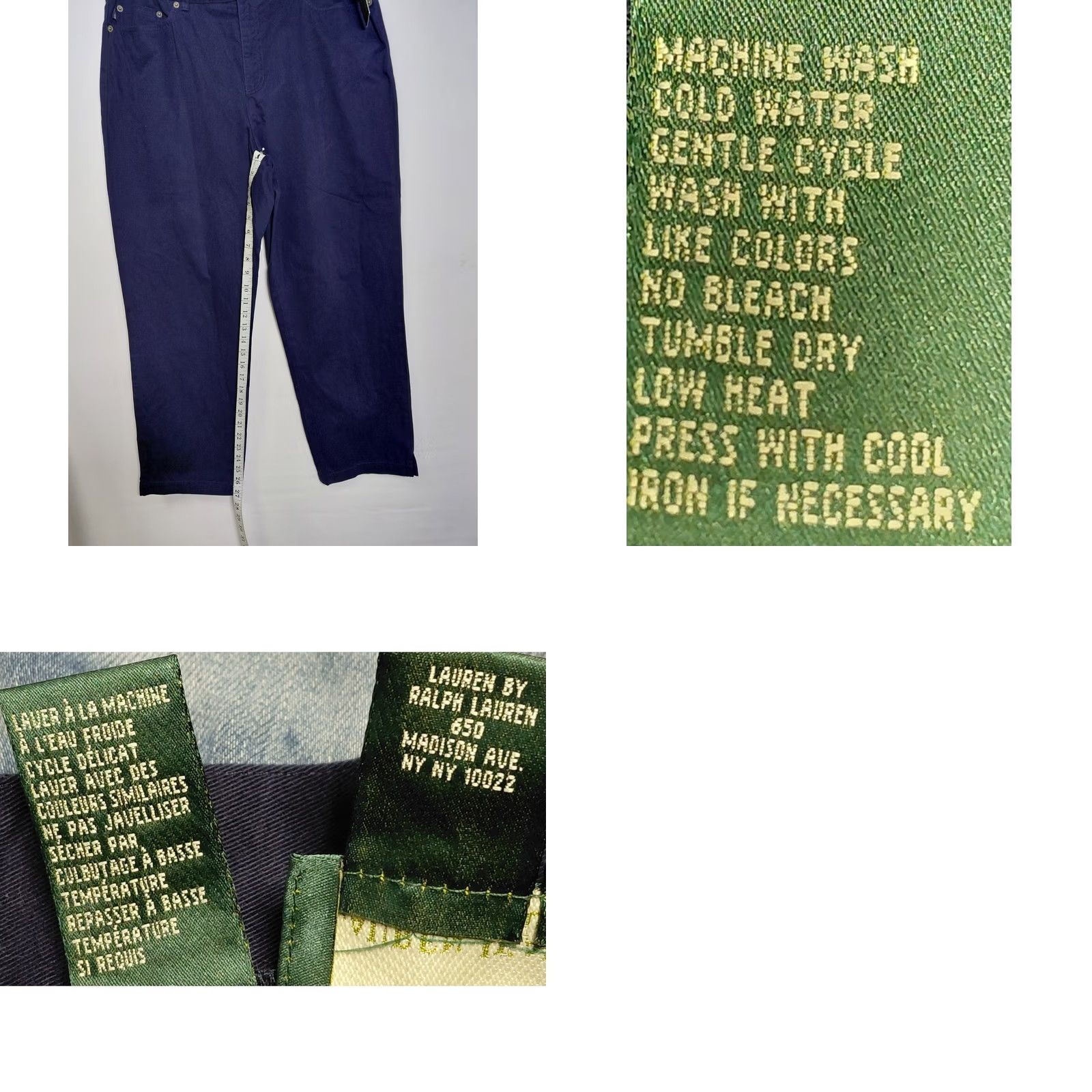 Ralph Lauren Ralph Lauren Jeans Co. Women Blue Denim Jeans Size 14 100% Cotton Pants Size 36" / US 14 / IT 50 - 9 Thumbnail