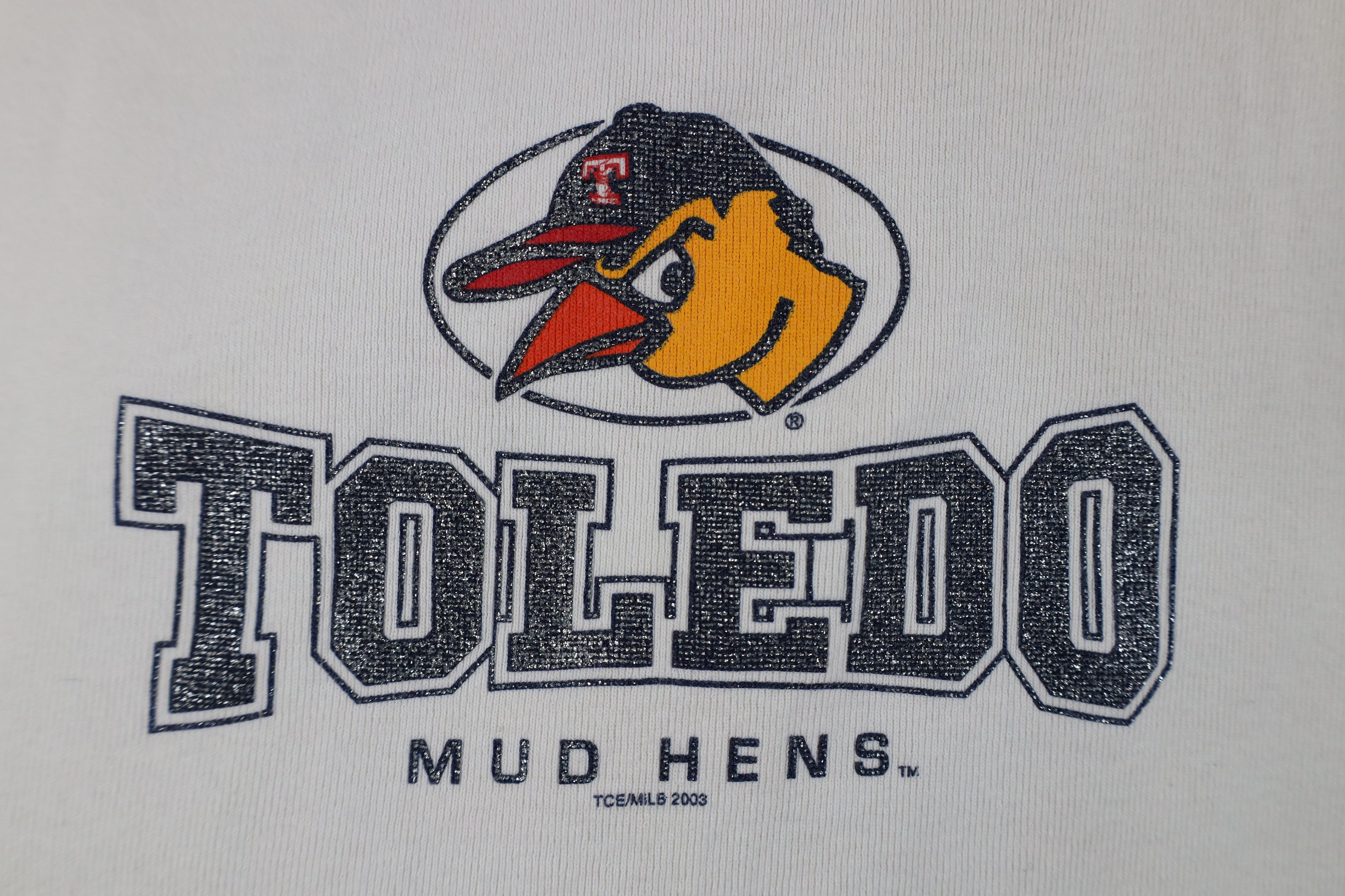 Vintage Vintage Y2K 2003 Baseball Ribbed Knit Cropped T-Shirt USA Size XL / US 12-14 / IT 48-50 - 4 Thumbnail