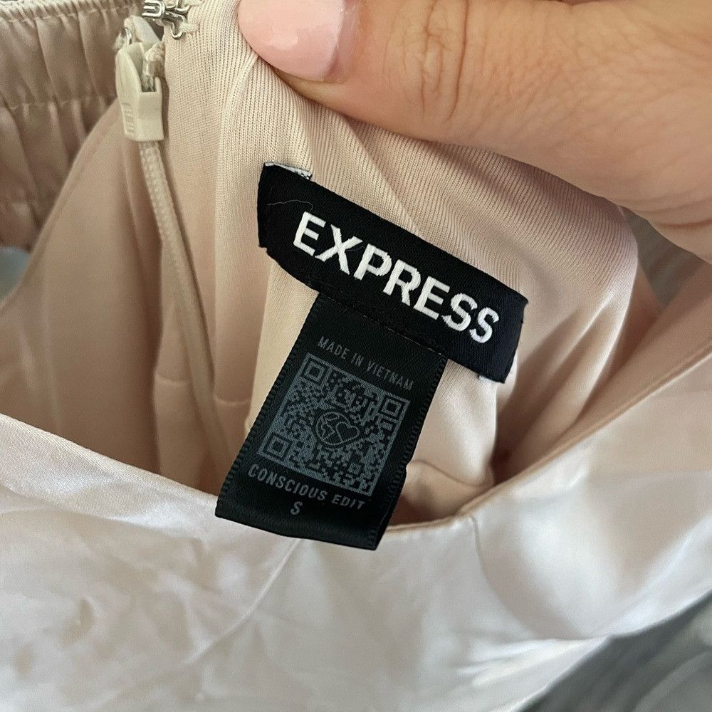 Express Express beige midi spaghetti strap dress with cutout Size S / US 4 / IT 40 - 2 Thumbnail
