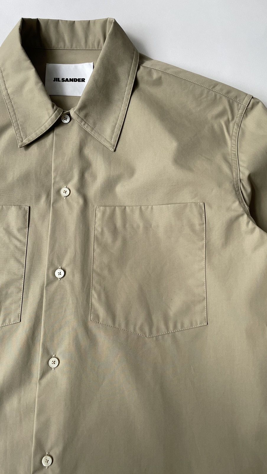 Jil Sander Sage Green Cotton Utility Shirt Size US L / EU 52-54 / 3 - 6 Thumbnail