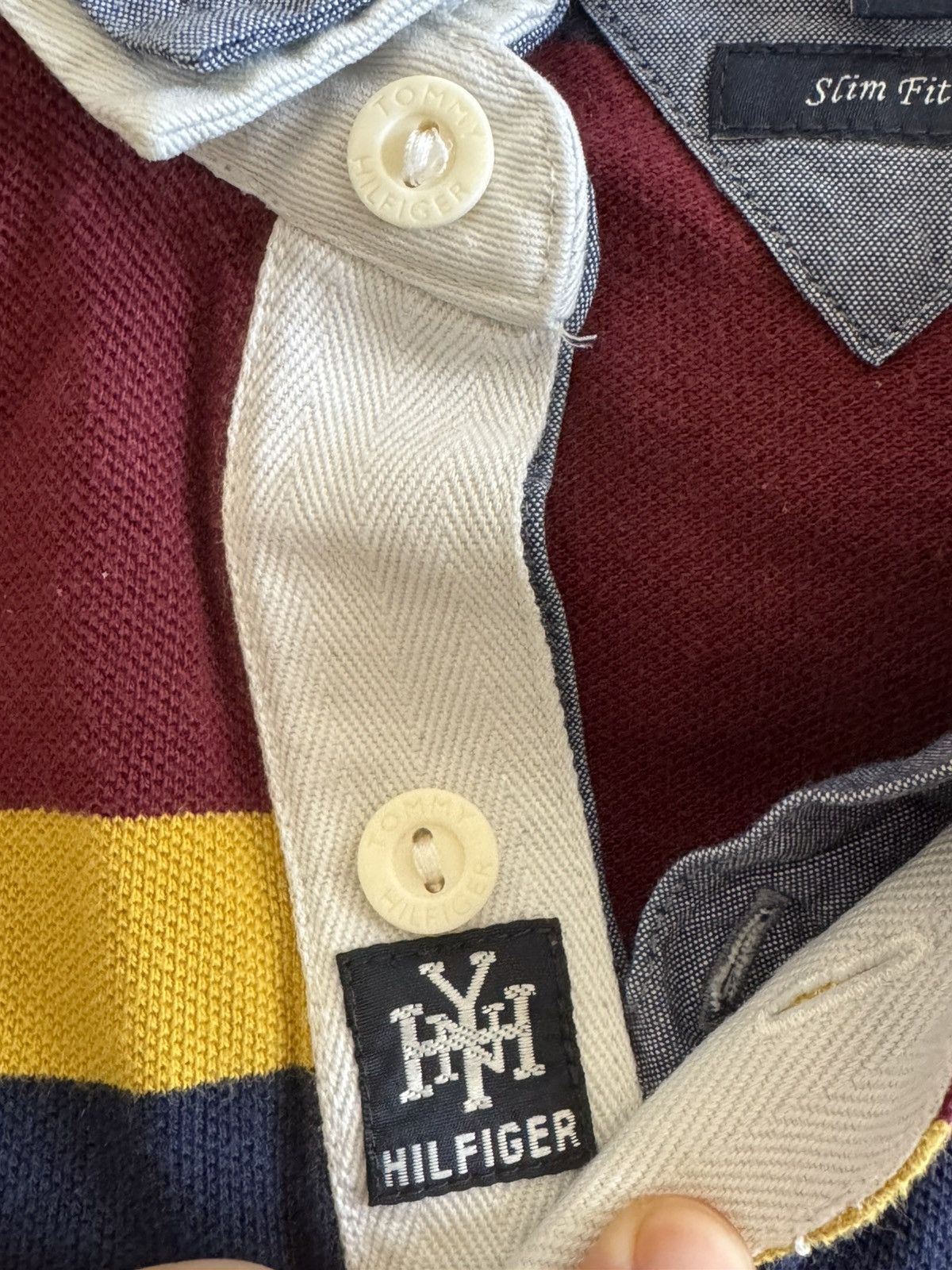 Tommy Hilfiger Tommy Hilfiger Slim Fit Polo L – Rugby Stripe Size US L / EU 52-54 / 3 - 4 Thumbnail