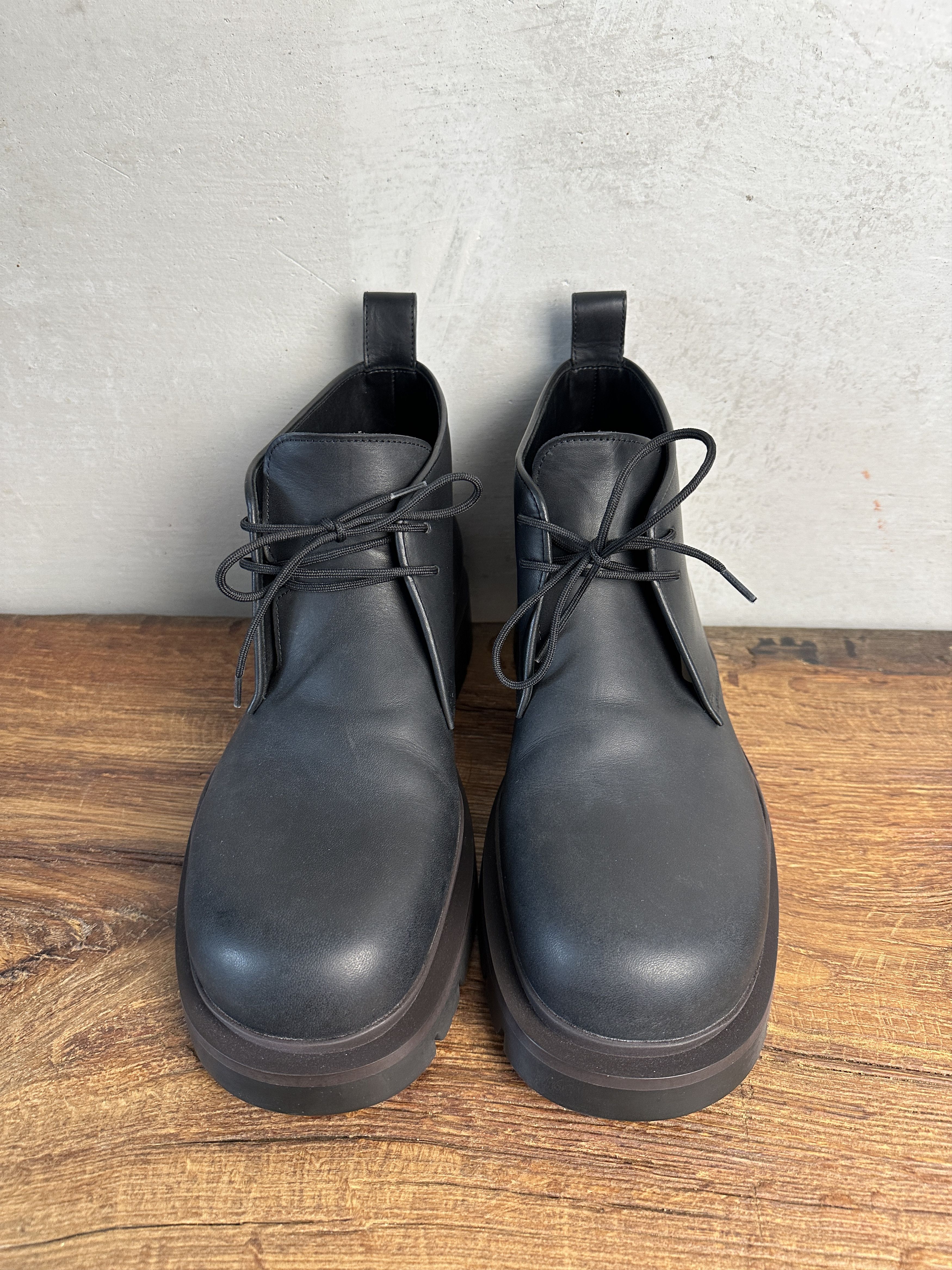 Bottega Veneta Bottega Veneta Tire Leather Laced Ankle Boots Size US 10.5 / EU 43-44 - 10 Thumbnail