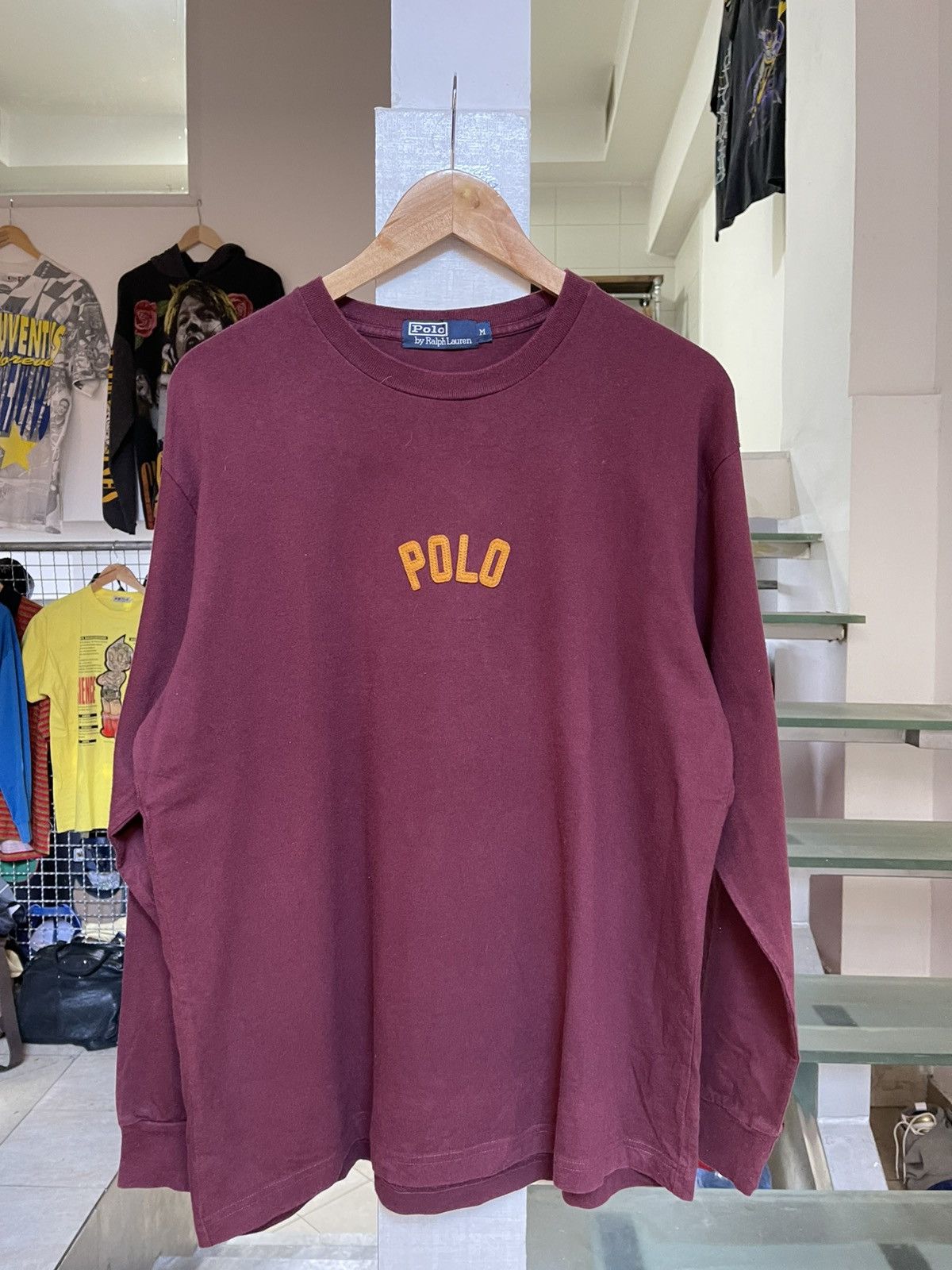 Polo Ralph Lauren × Vintage Vintage Polo Spell out long sleeve t shirt Size US M / EU 48-50 / 2 - 1 Thumbnail