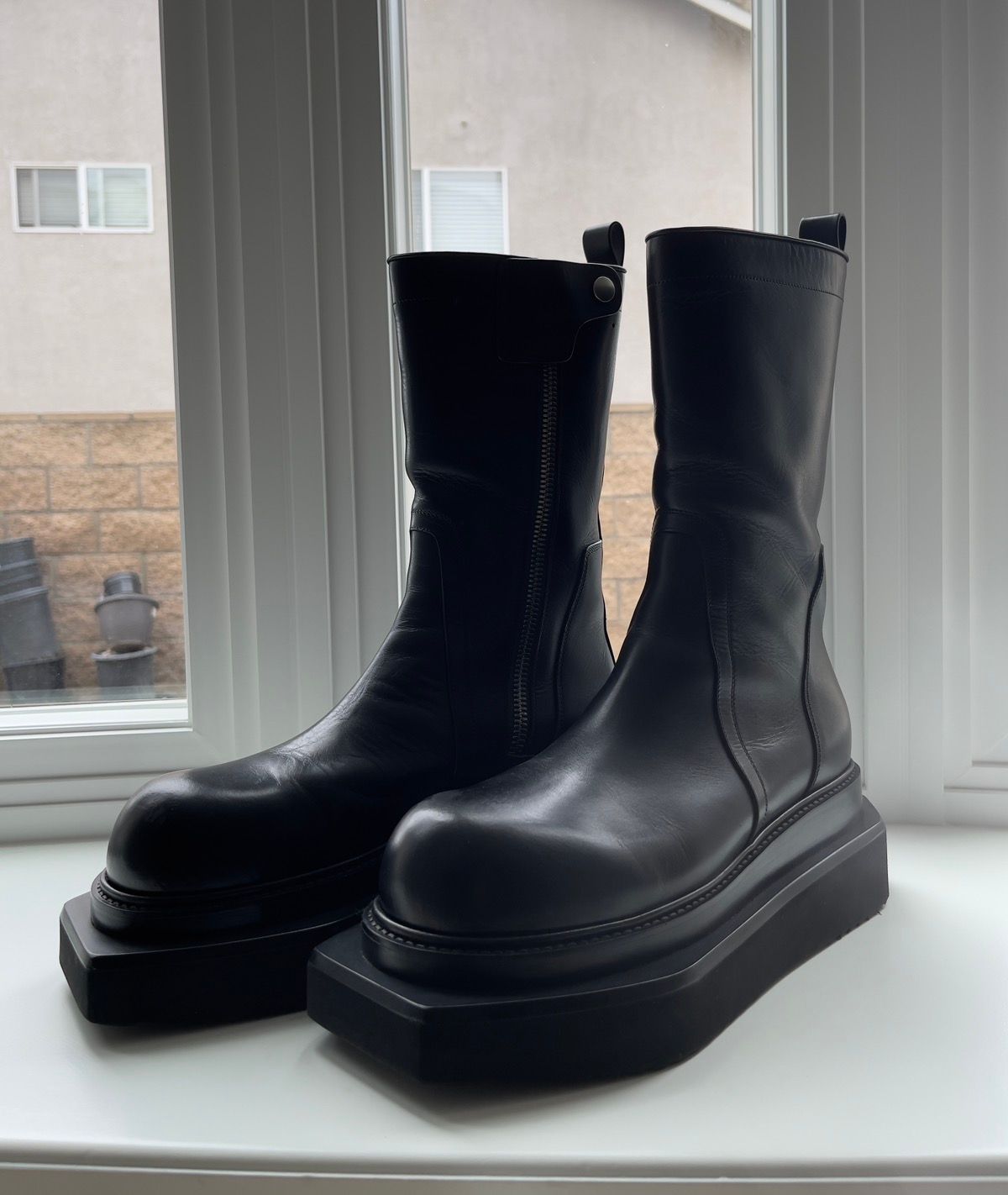 Pre-owned Rick Owens Turbo Cyclops Creeper Boots In Black