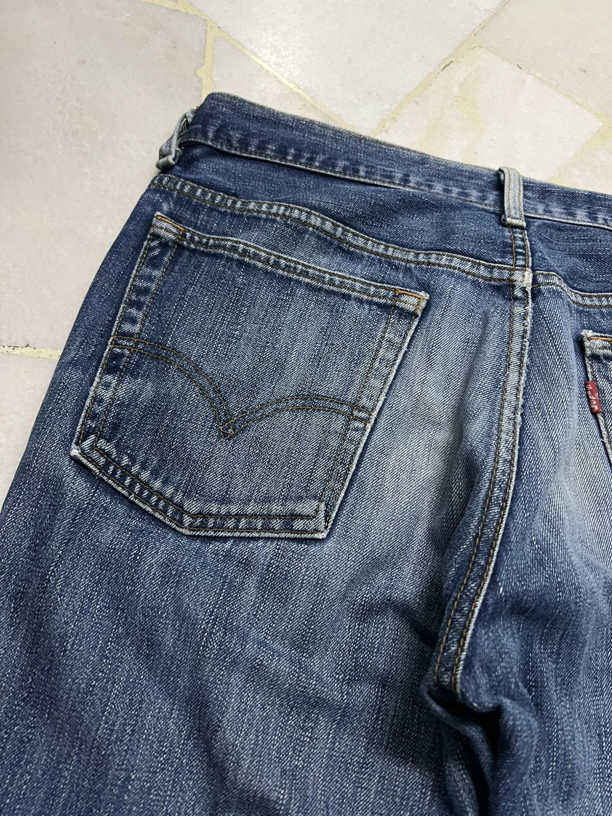 Jean × Levi's × Vintage 💥Flare💥Insane 90’s Style Levis 517 Distressed Faded Jean Size US 32 / EU 48 - 17 Thumbnail
