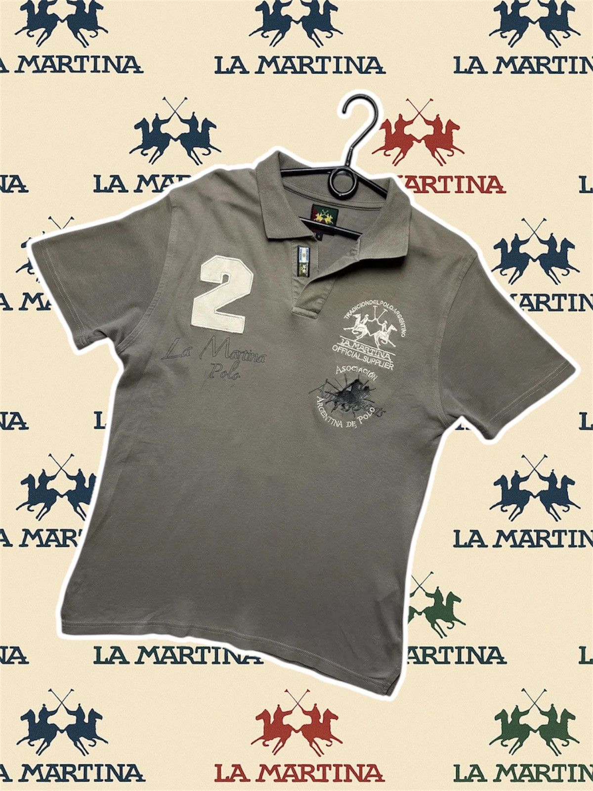 La Martina Vintage Brown La Martina polo brown size L logo Size US L / EU 52-54 / 3 - 1 Thumbnail