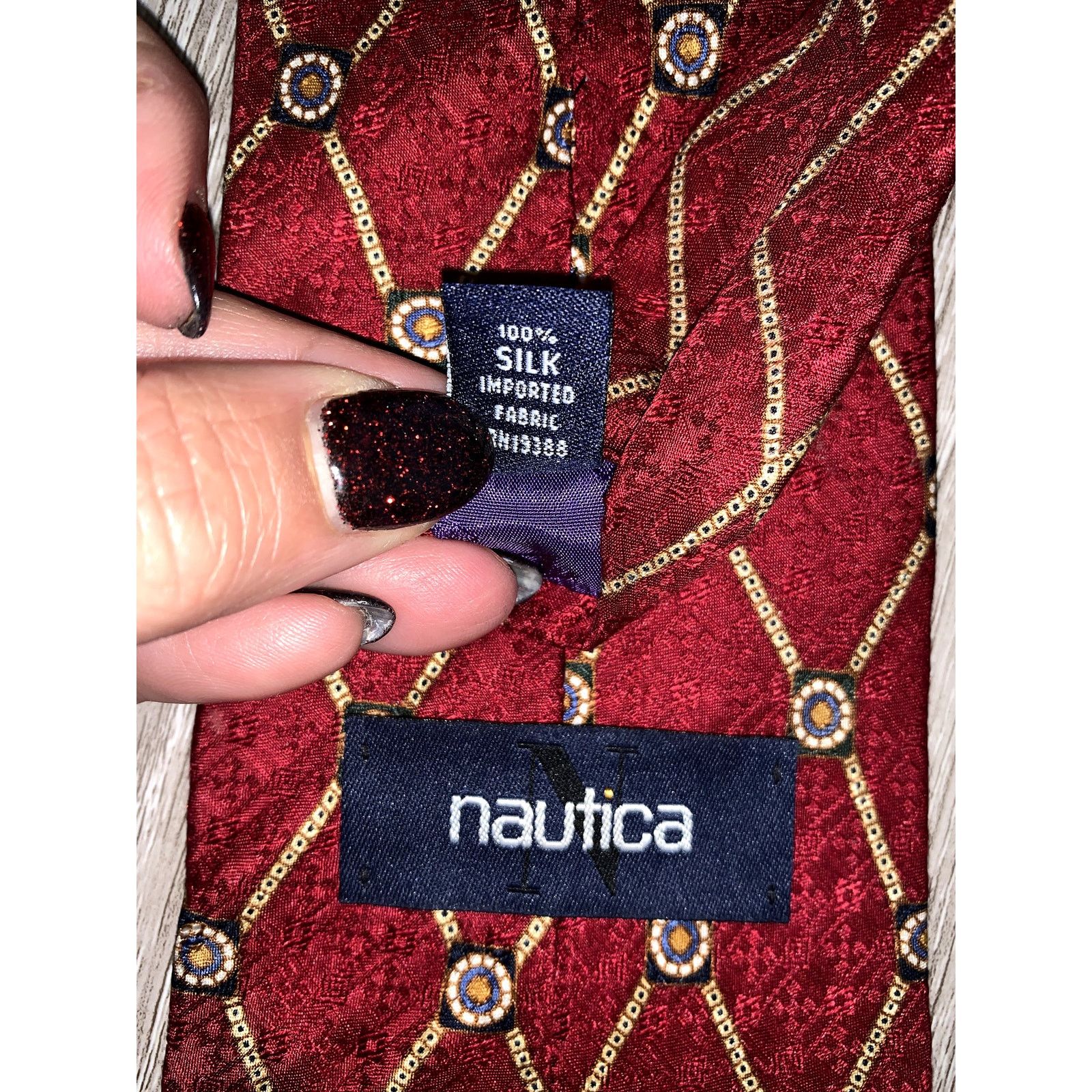 Nautica Nautica Men's Silk Tie Set 3pc Geometric Multicolor Classic Size ONE SIZE - 5 Thumbnail