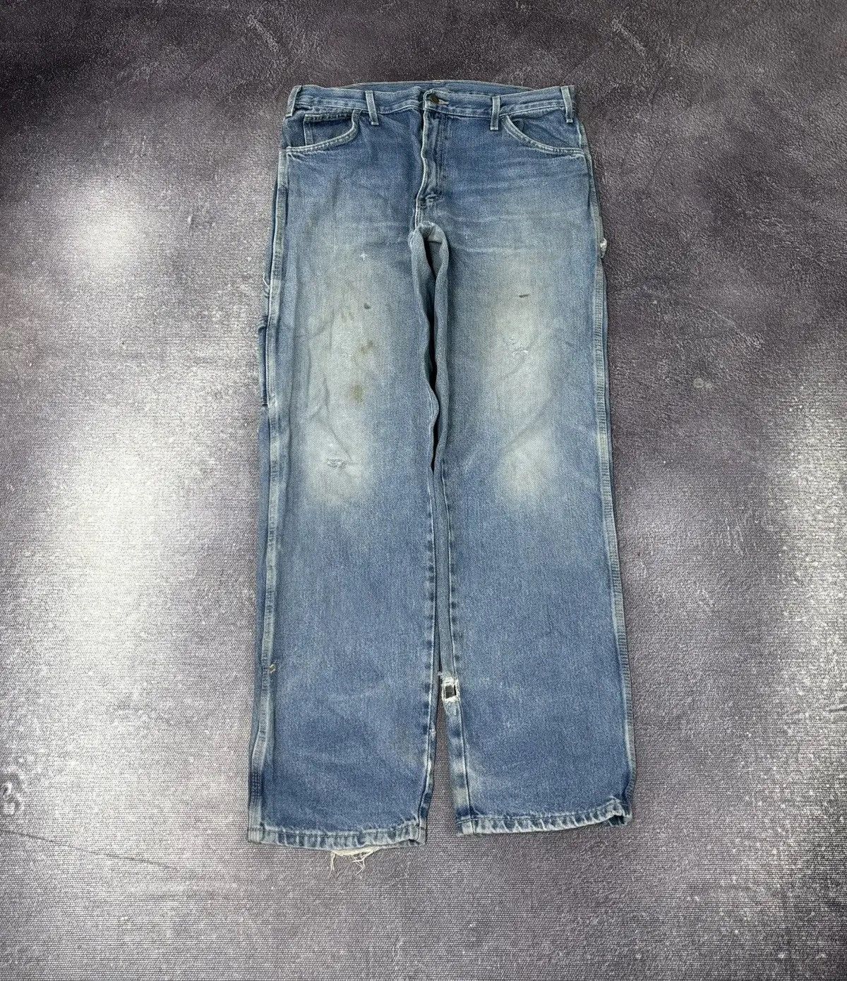 Dickies × Vintage Vintage Dickies USA Relaxed Fit Faded Light Blue Denim Jeans Size US 36 / EU 52 - 2 Thumbnail