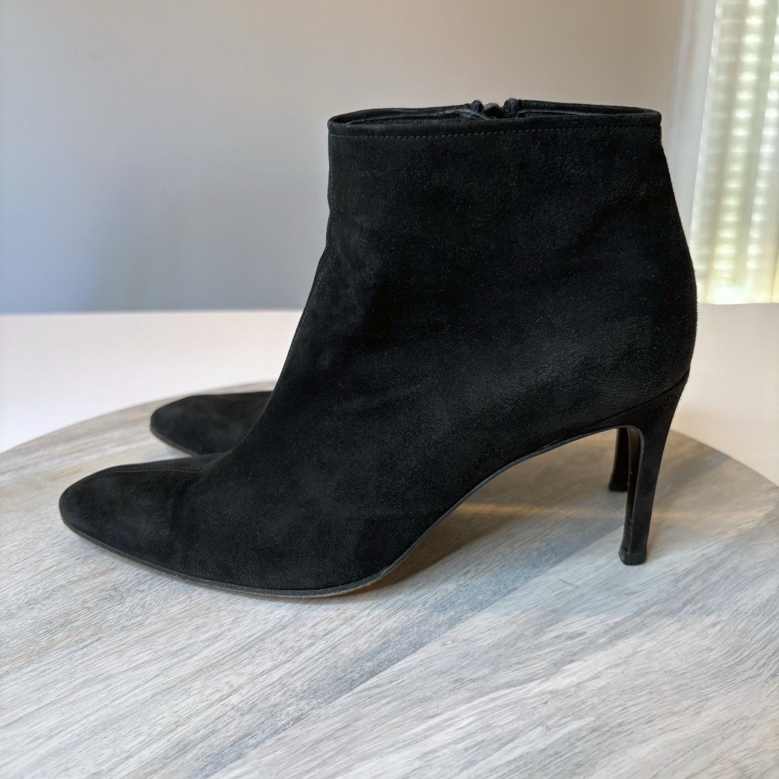 Saint Laurent Paris Yves Saint Laurent Zipped Black Suede Ankle Boots Size 7 M Size US 7 / IT 37 - 2 Thumbnail