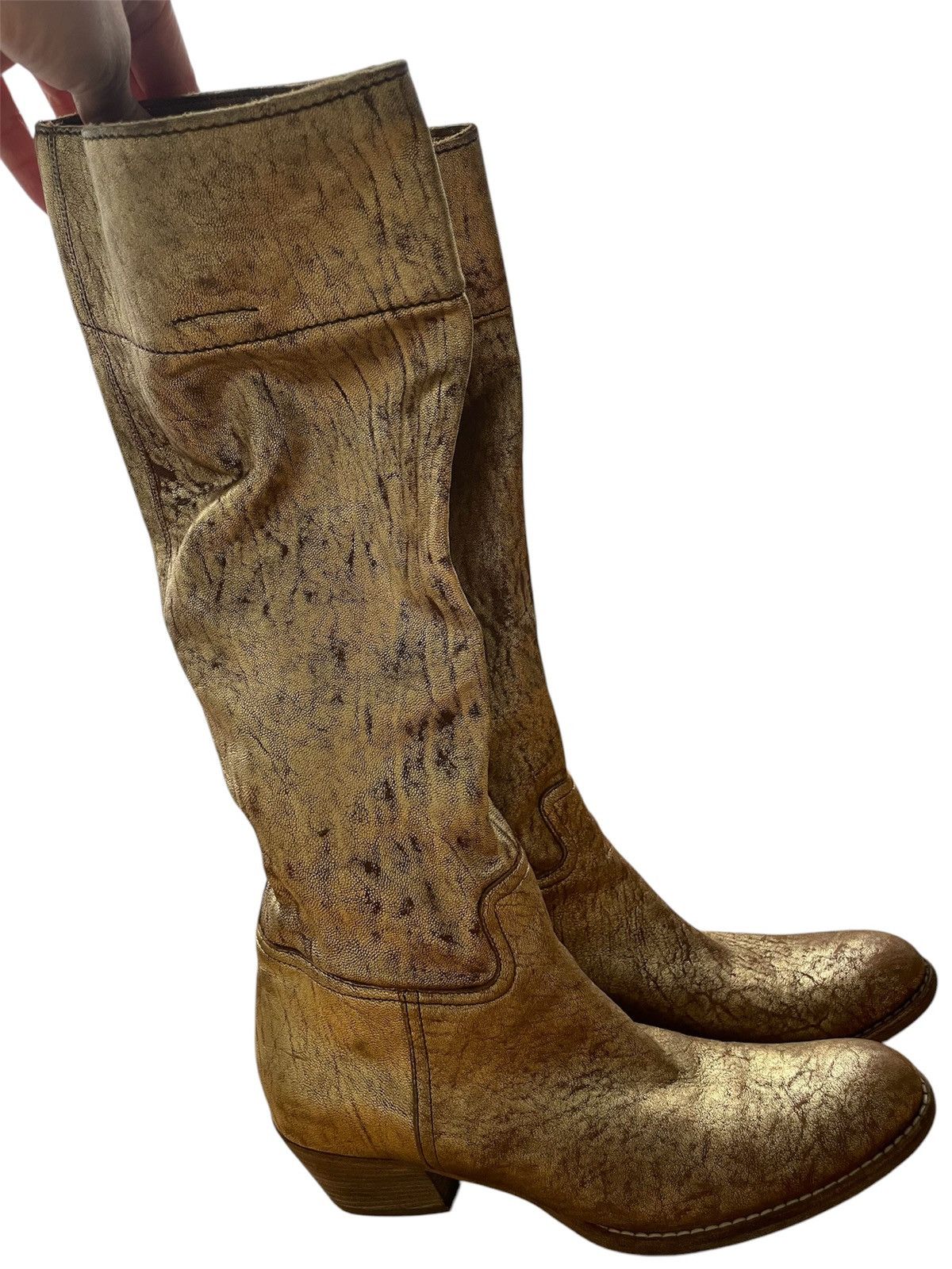 Miu Miu Leather western boots MIU MIU Size US 6.5 / IT 36.5 - 2 Thumbnail