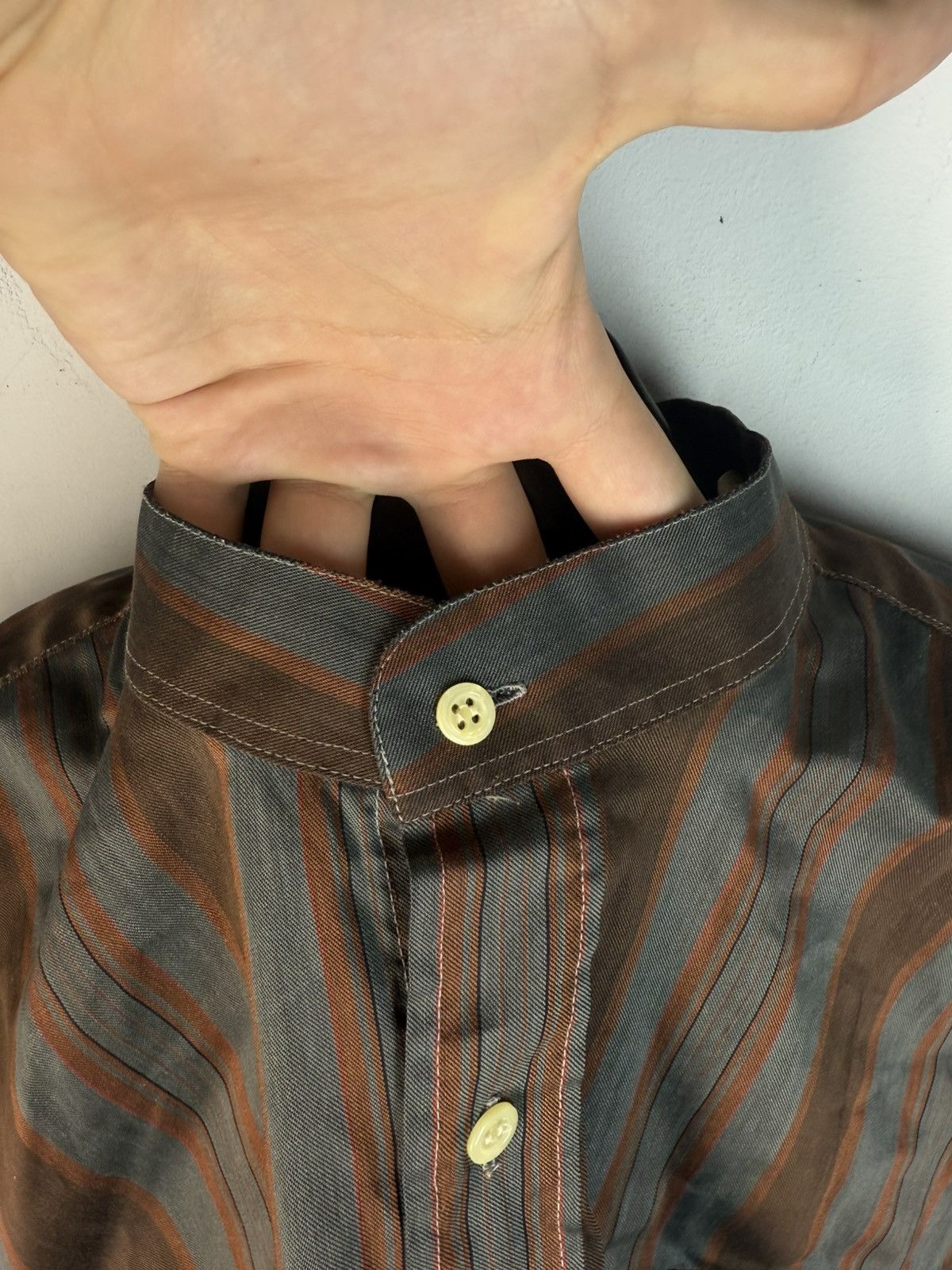 Yves Saint Laurent 90s Brown YSL Shirt Longlseeve France YSL Dress Shirt Size US L / EU 52-54 / 3 - 6 Thumbnail