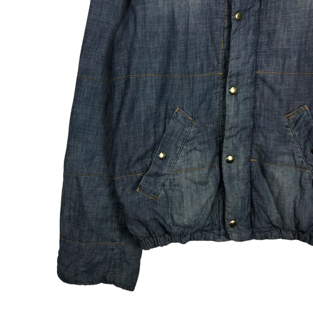 Issey Miyake 🔥CROPPED DENIM BIKER JACKET MERCIBEAUCOUP BLANKET PUFFER Size US M / EU 48-50 / 2 - 6 Thumbnail