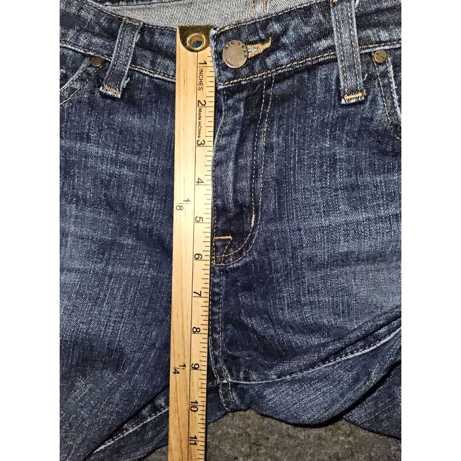 Vintage BIG STAR Jeans Female 31 Mid Blue Stretch Inseam 27 Ankle Cigarette Nova 12 Hydra Comfort/Preppy City Size 24" / US 00 / IT 34 - 6 Thumbnail