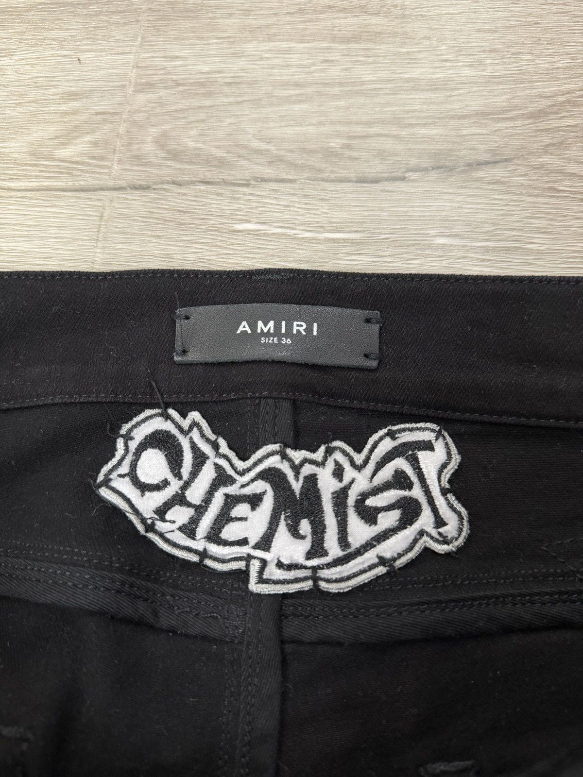 Amiri Amiri Chemist Jeans Black Leather Star Patches Size 36 Size US 36 / EU 52 - 5 Thumbnail