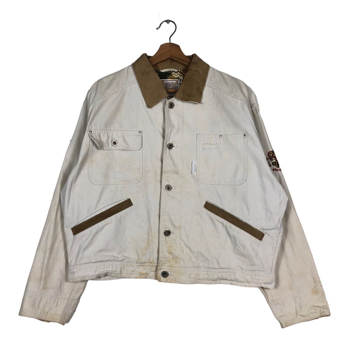 Japanese Brand 🔥Vintage Cropped Biker Jacket Union Made Multi Pocket Size US L / EU 52-54 / 3 - 1 Thumbnail
