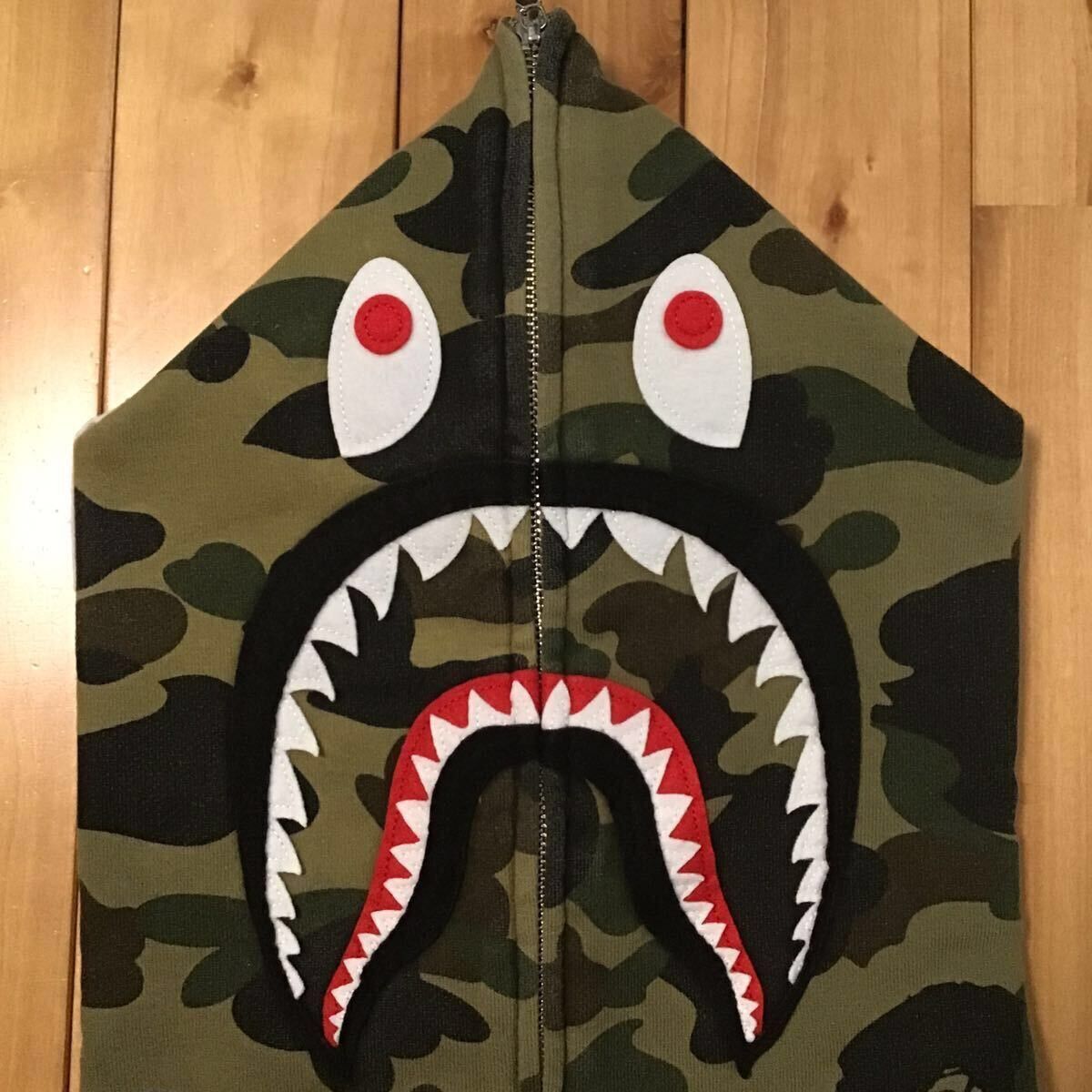 Bape BAPE 1st camo green shark full zip hoodie a bathing ape Size US XL / EU 56 / 4 - 3 Thumbnail