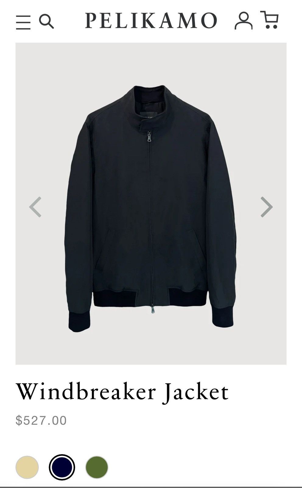 image of Designer Luxurypelikamo Windbreaker Jacket in Blue, Men's (Size Large)