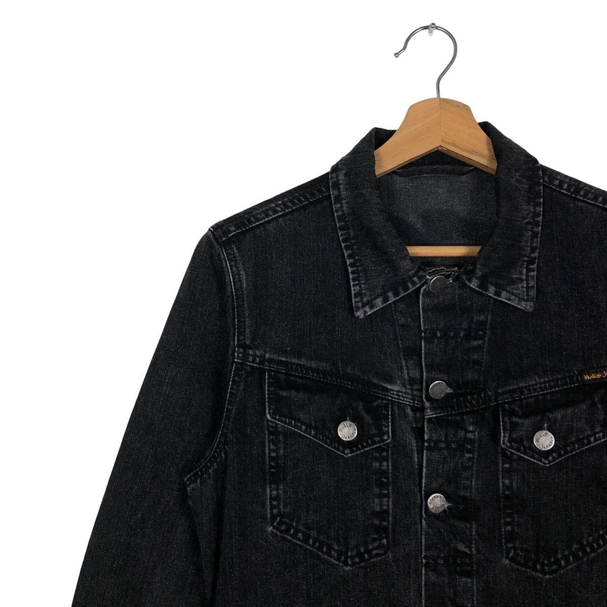 Japanese Brand 🔥90’s Biker Denim Jacket Cropped Trucker Nudie Jeans Italy Size US S / EU 44-46 / 1 - 6 Thumbnail